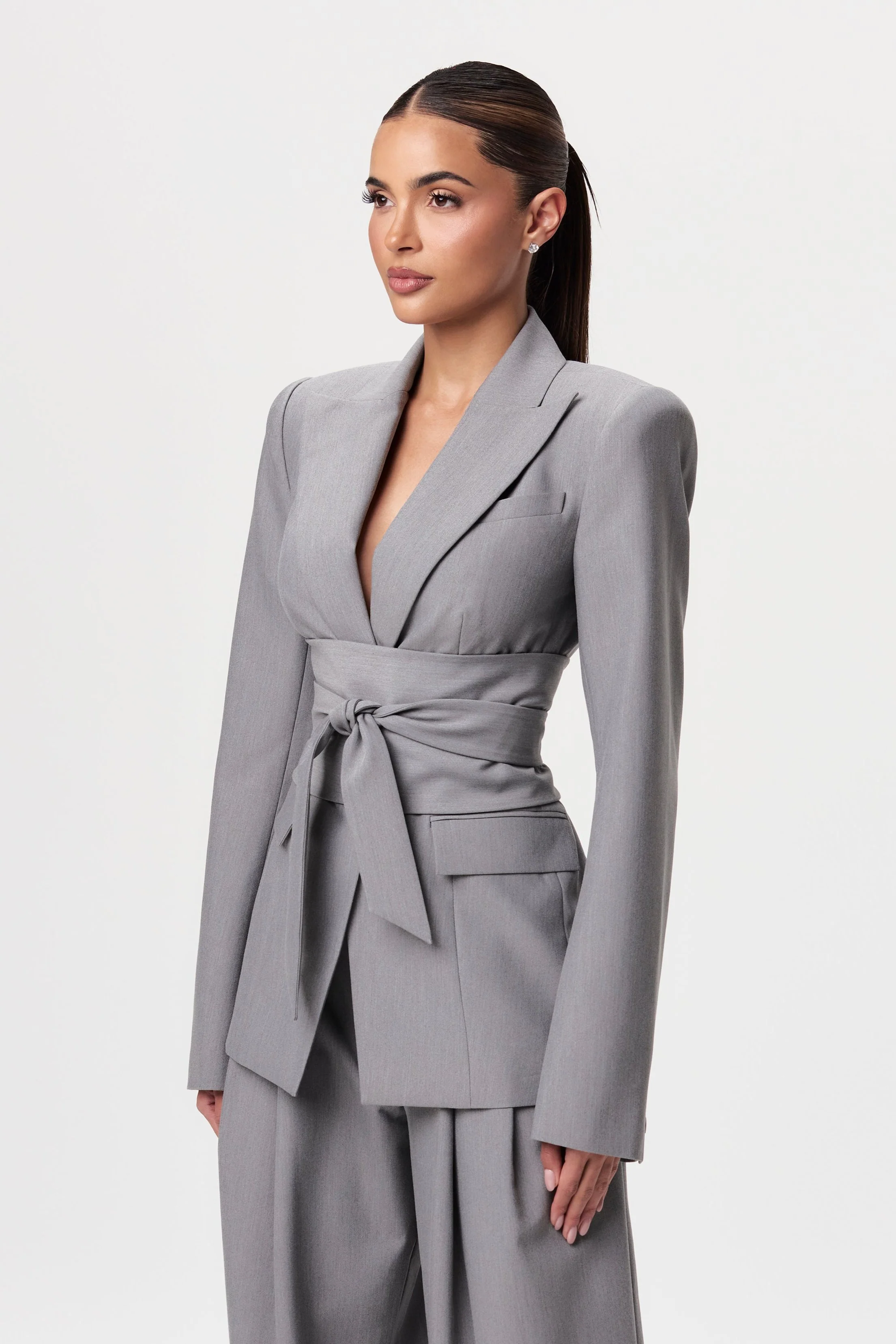 Power Shoulder Suited Blazer - Image 14