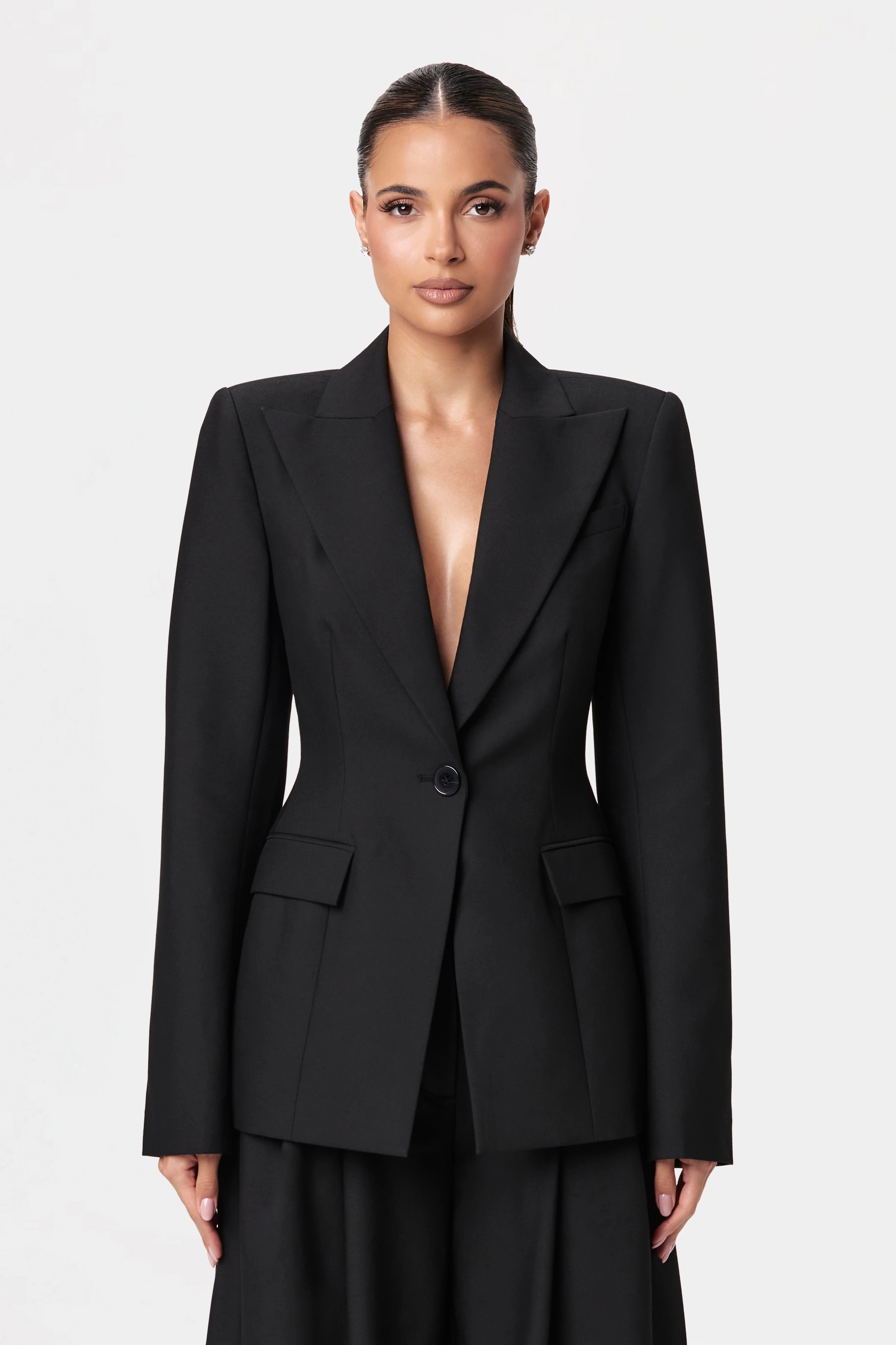Power Shoulder Suited Blazer - Image 5