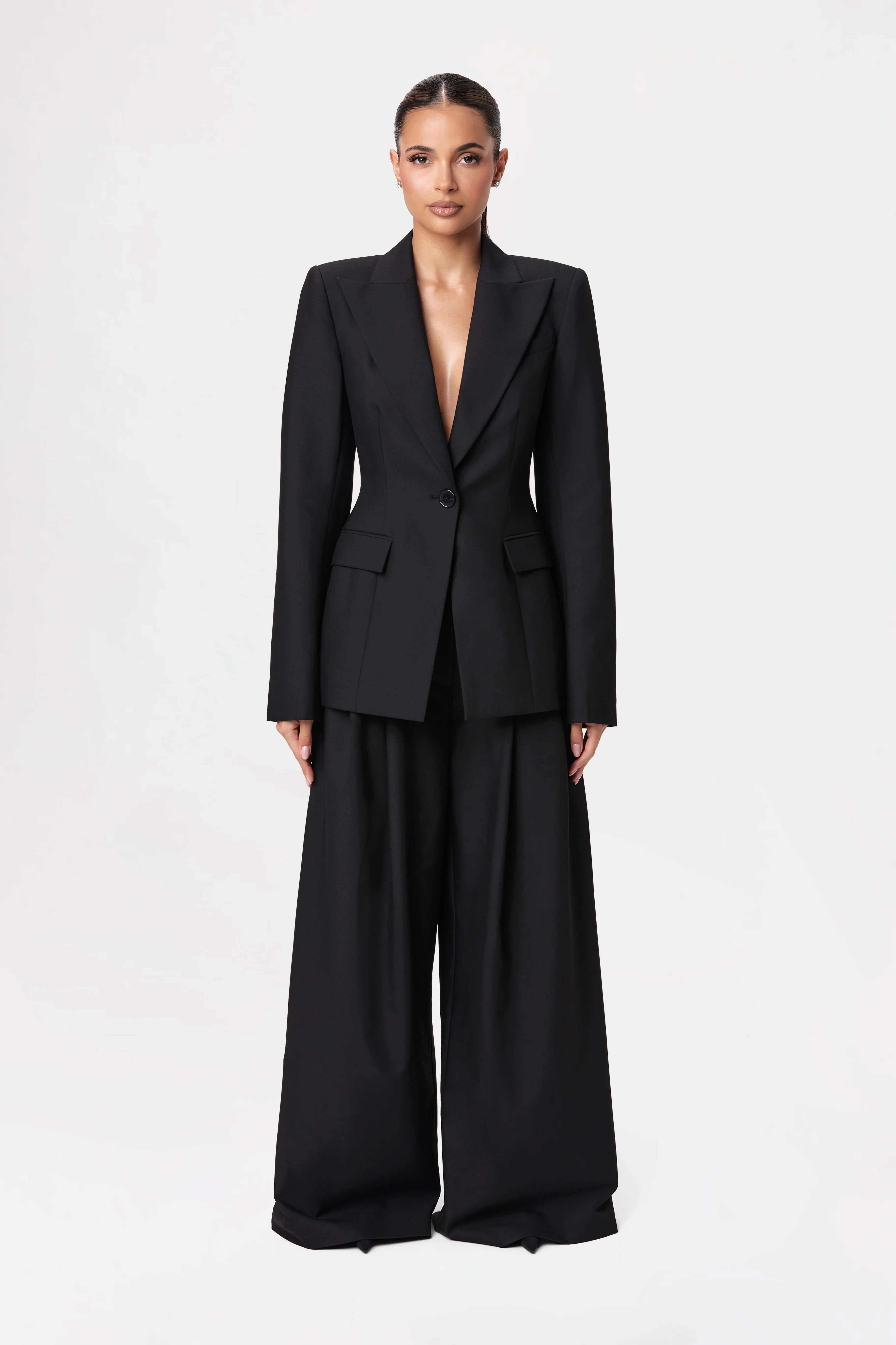 Power Shoulder Suited Blazer - Image 6