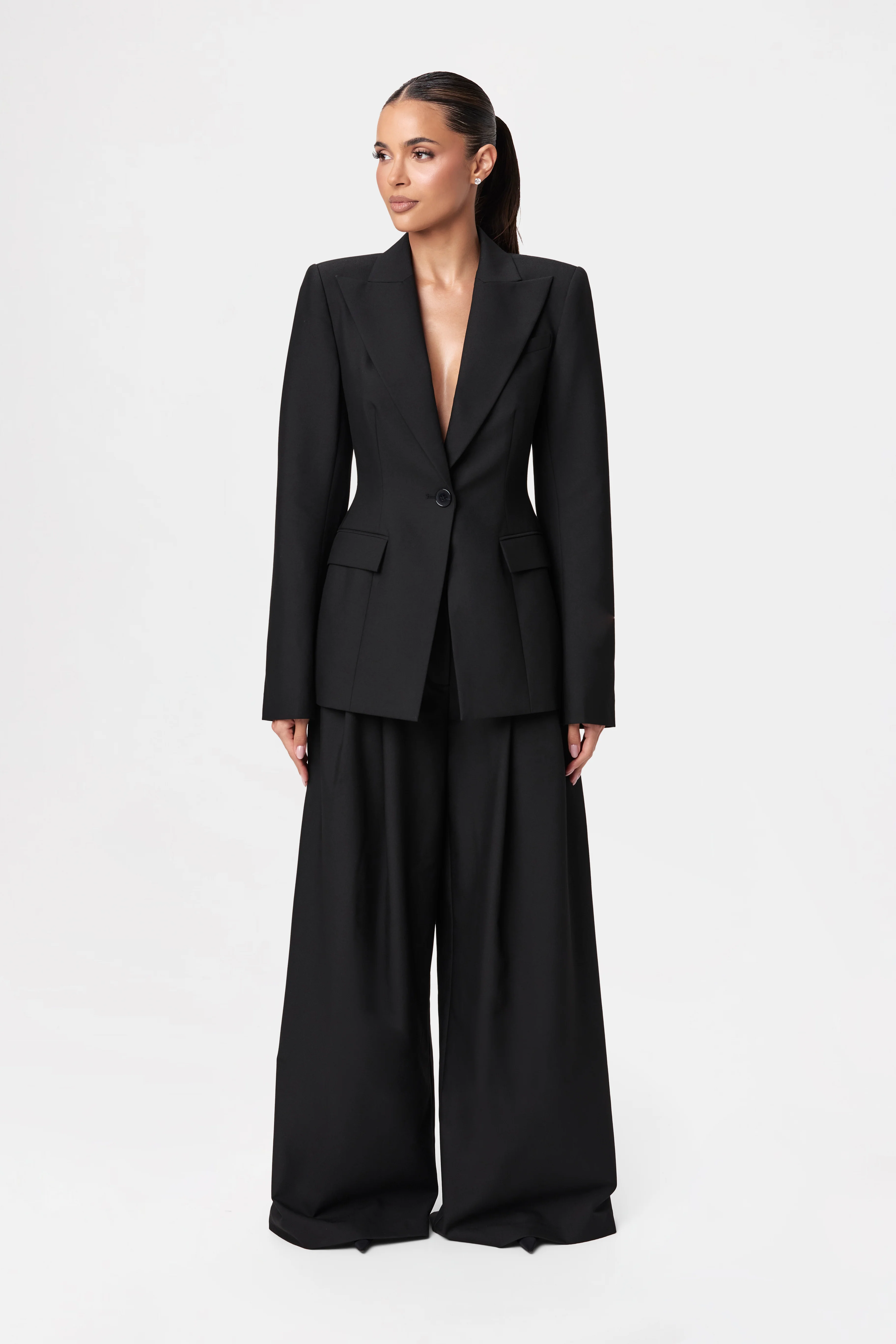 Power Shoulder Suited Blazer - Image 7