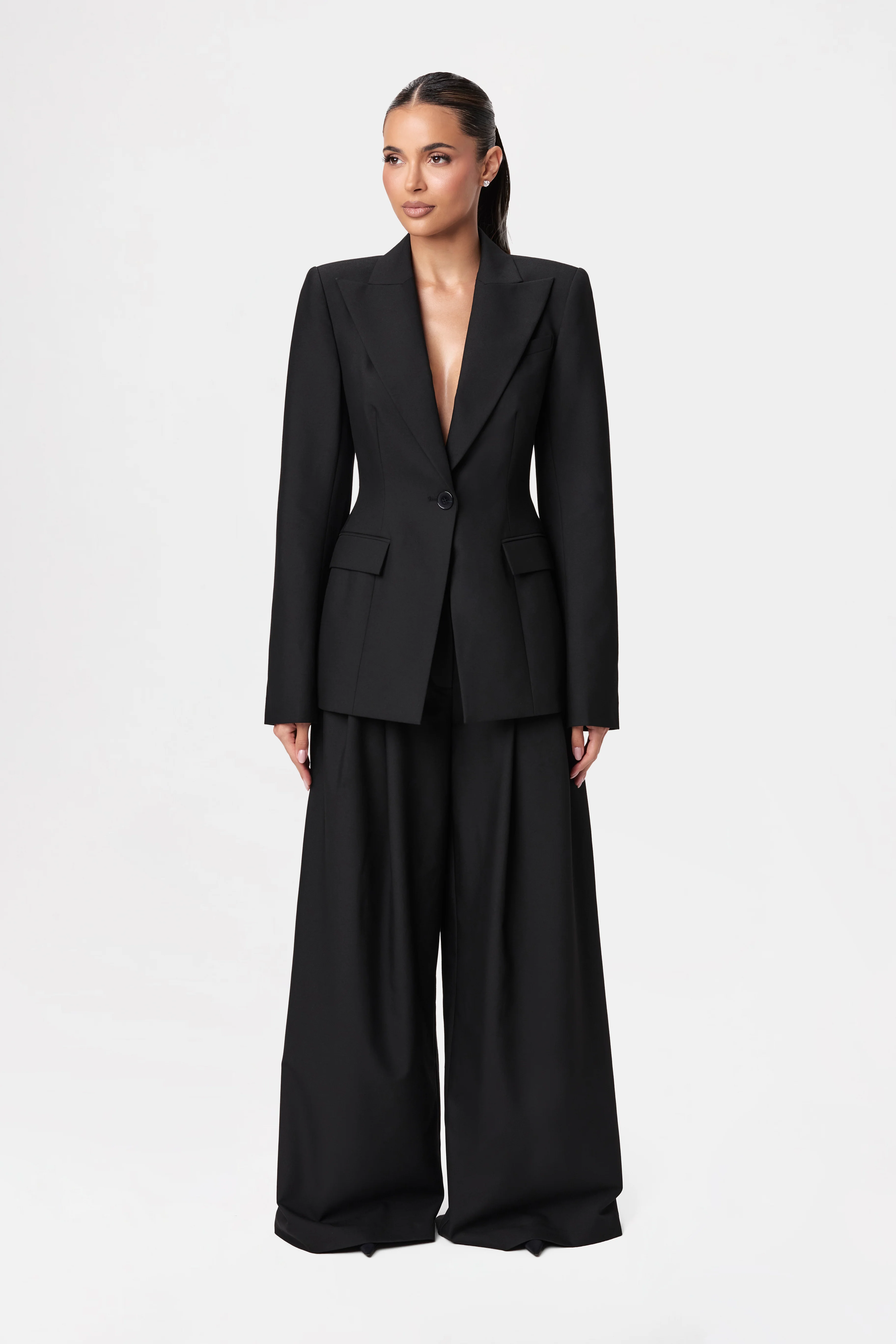 Power Shoulder Suited Blazer - Image 8