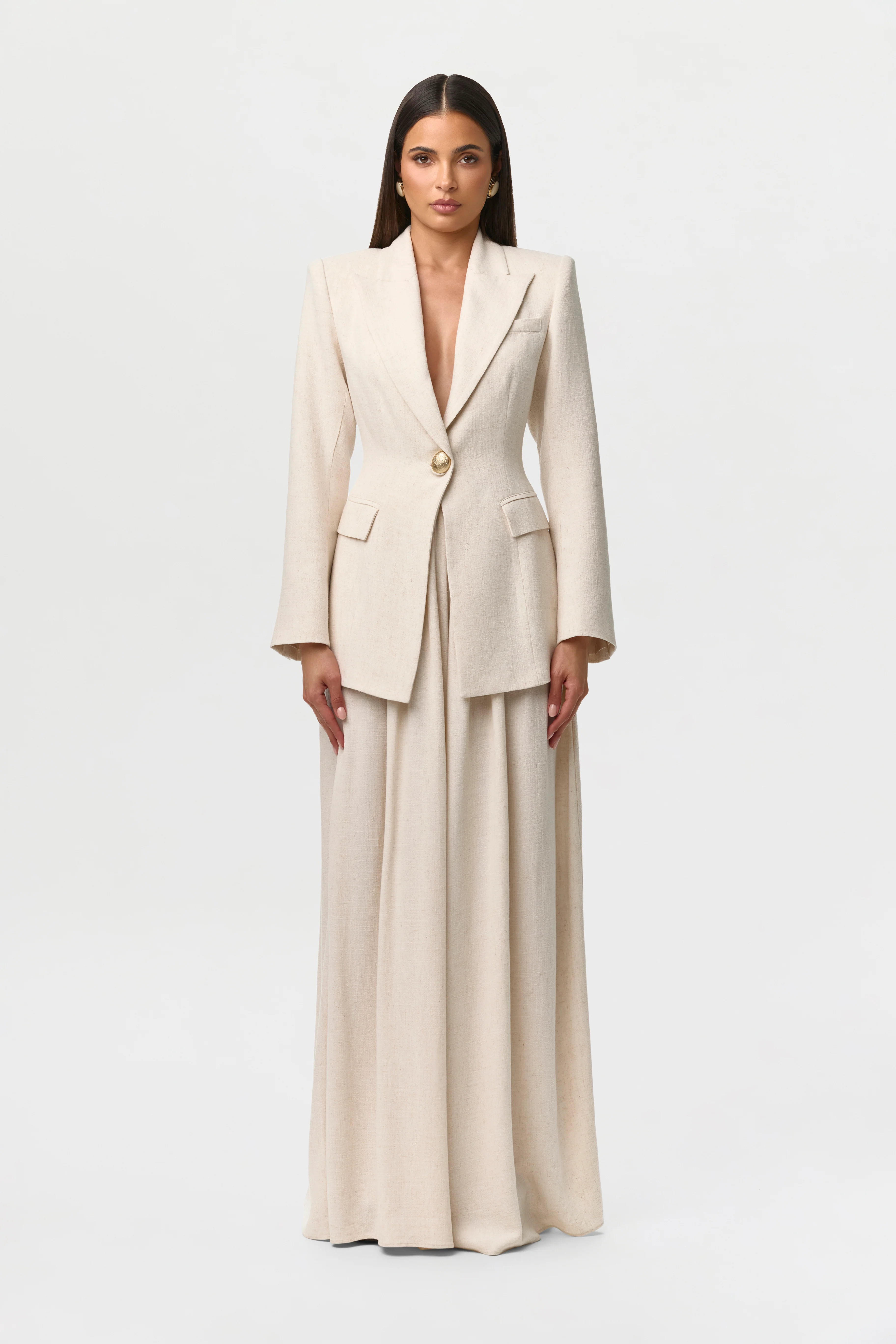 Linen Sculpt Suited Blazer - Image 3