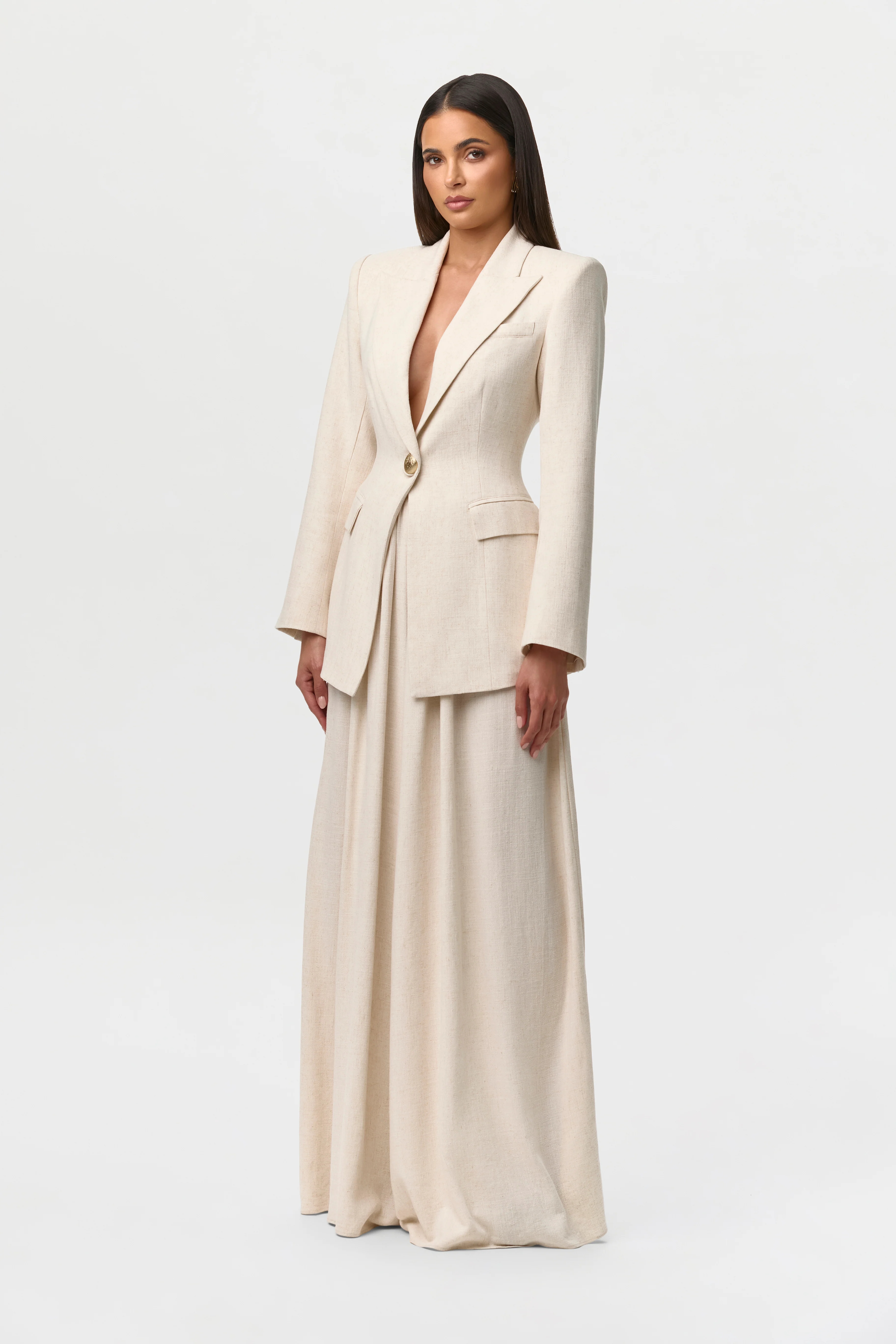 Linen Sculpt Suited Blazer - Image 4