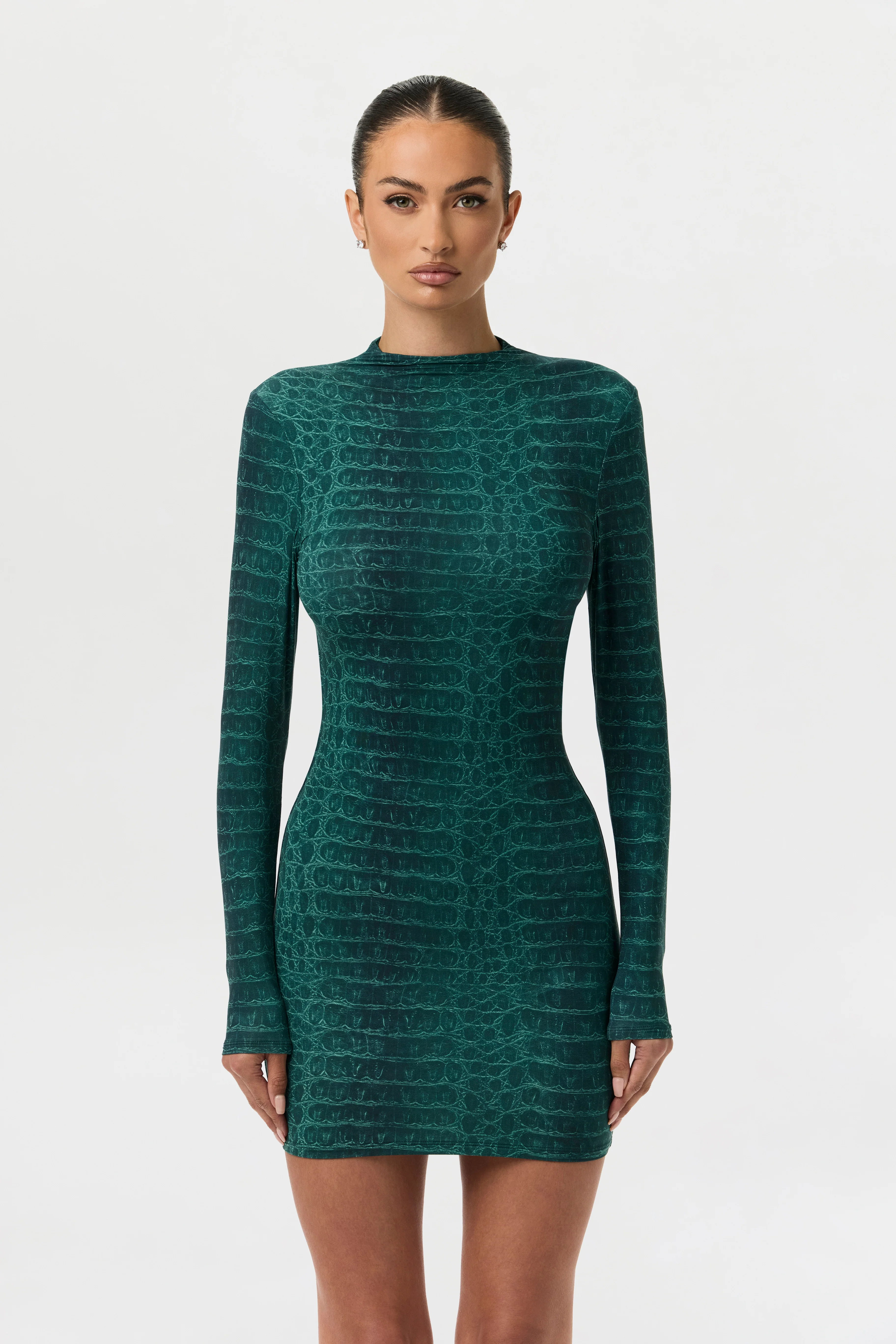 Naked Print Mini Dress - Image 30