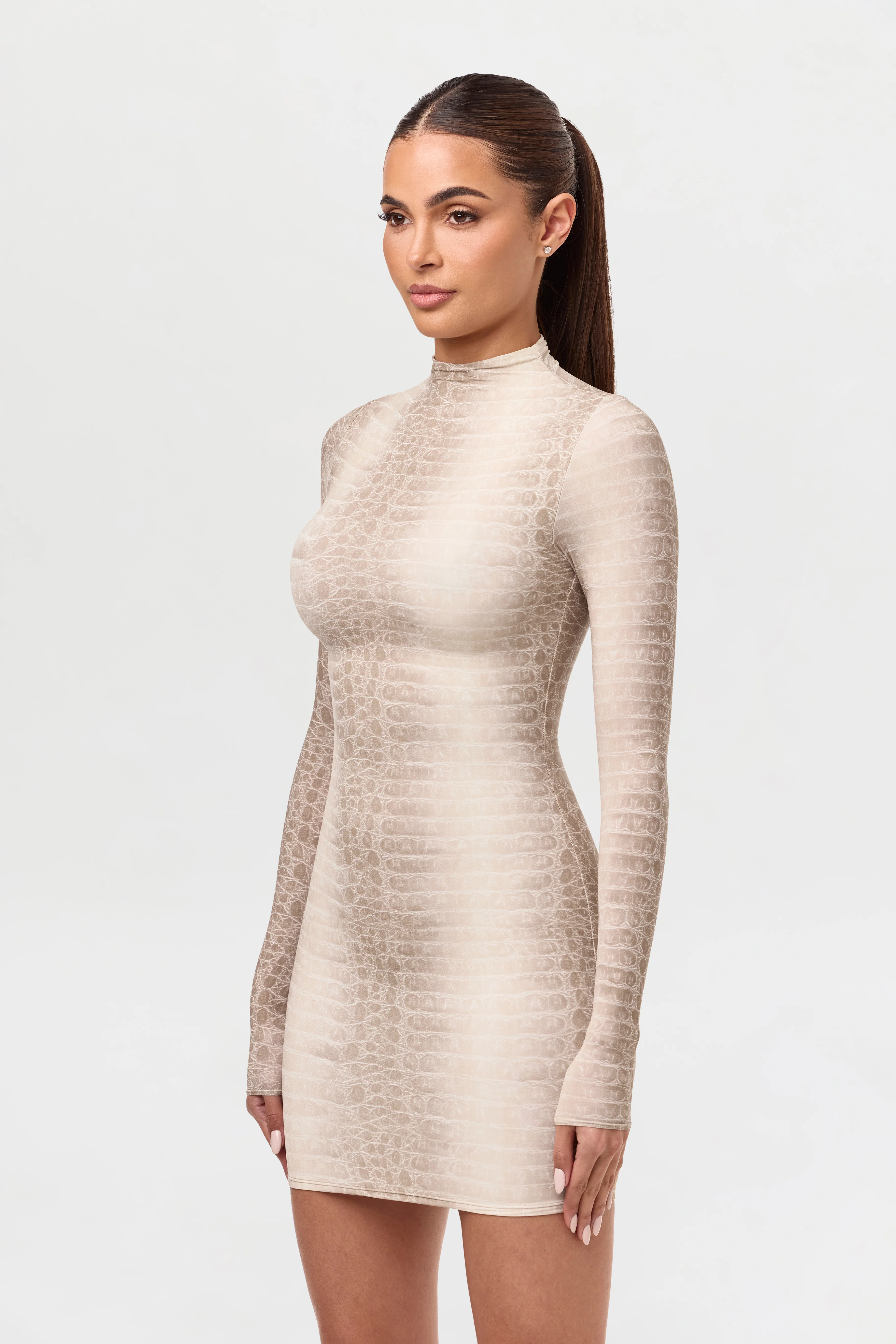 Naked Print Mini Dress - Image 50