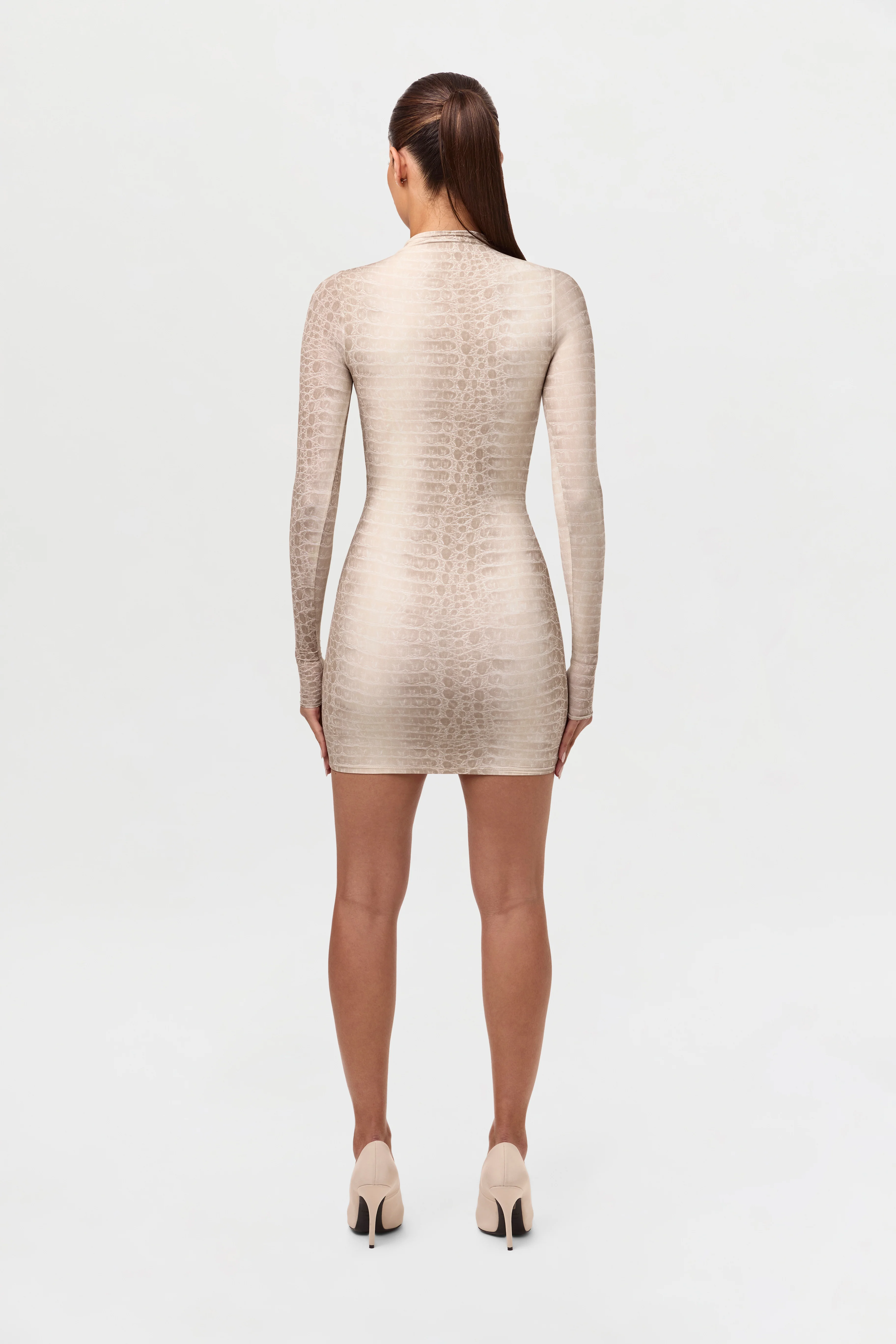 Naked Print Mini Dress - Image 54