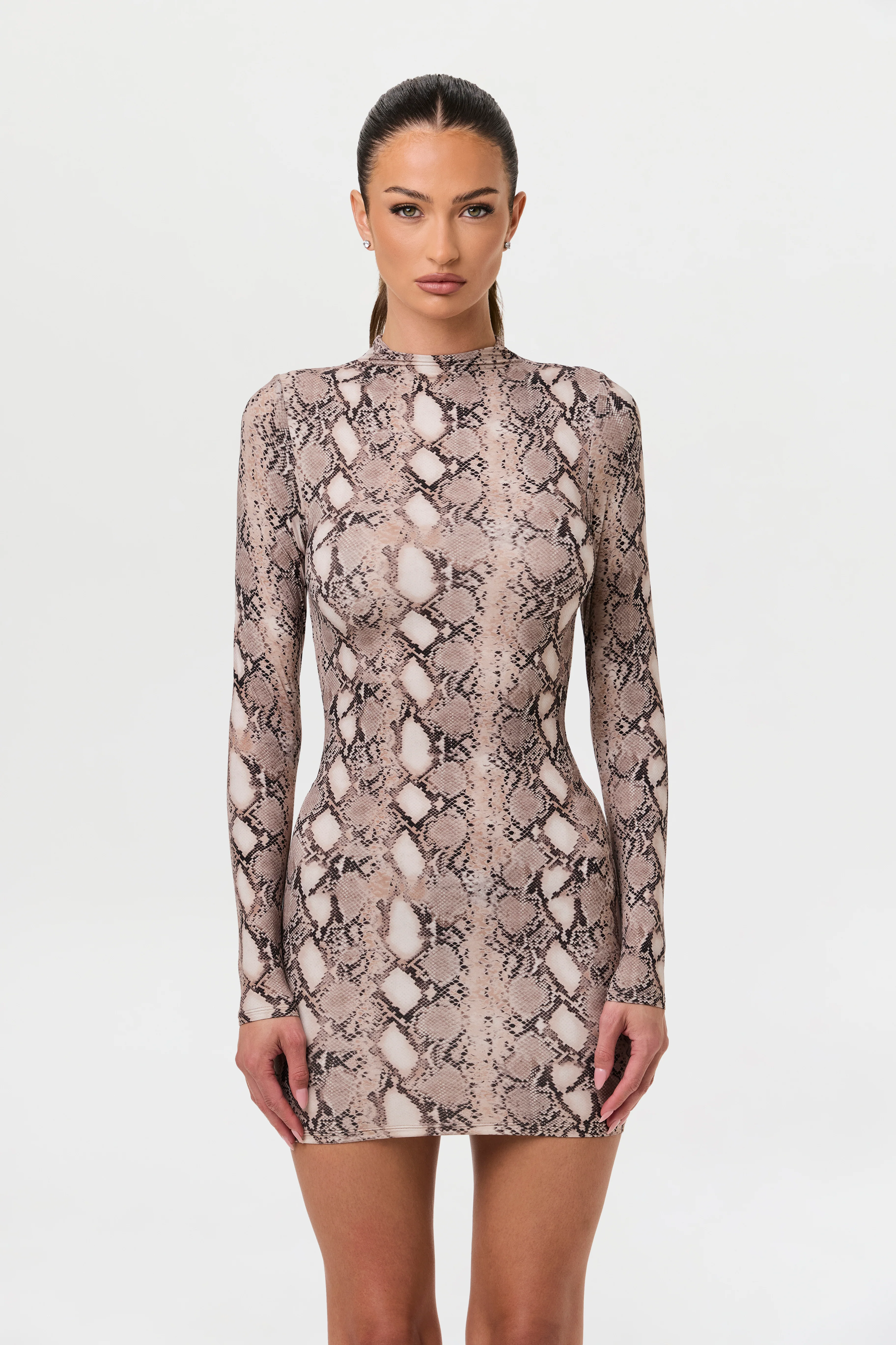 Naked Print Mini Dress - Image 56