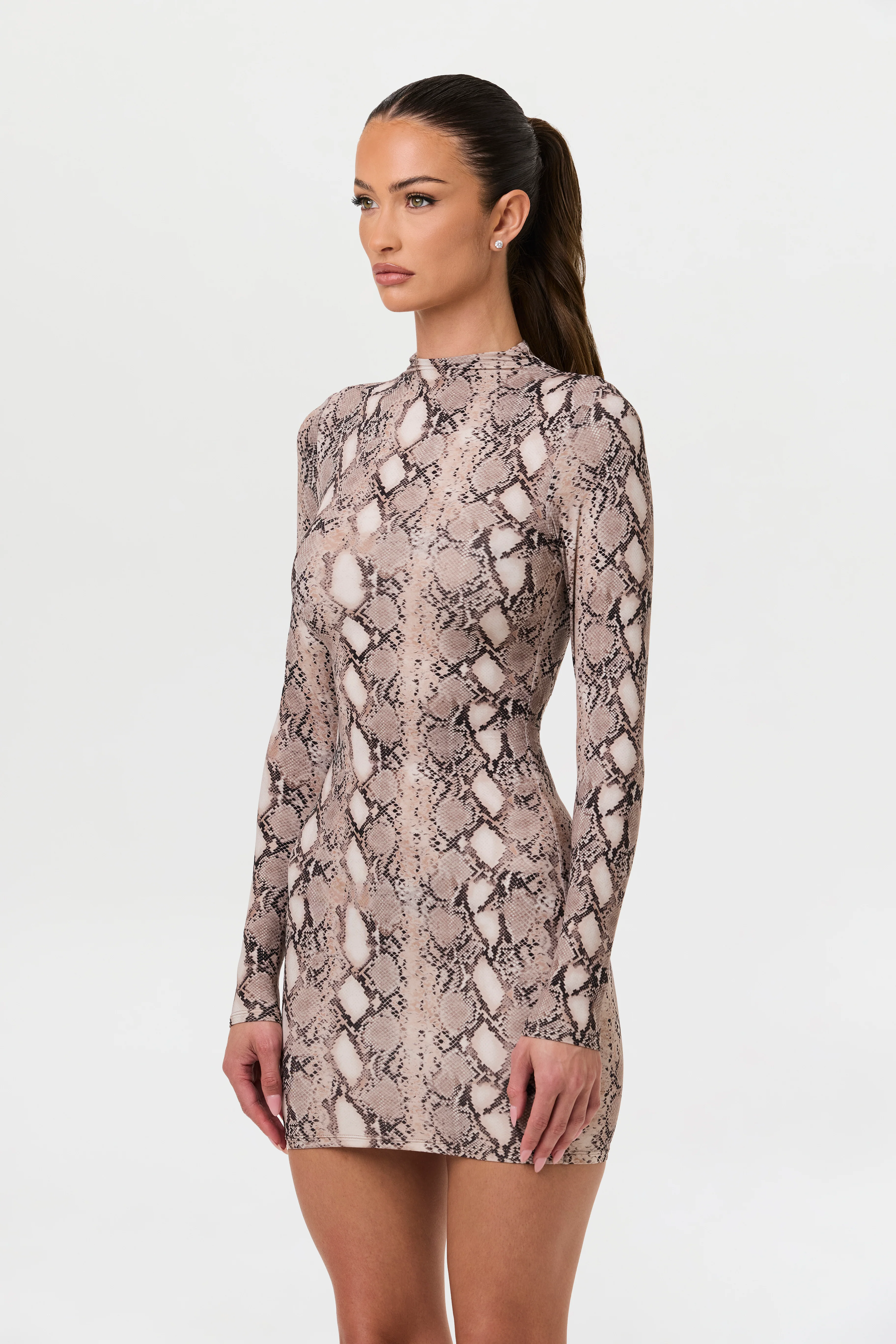 Naked Print Mini Dress - Image 59
