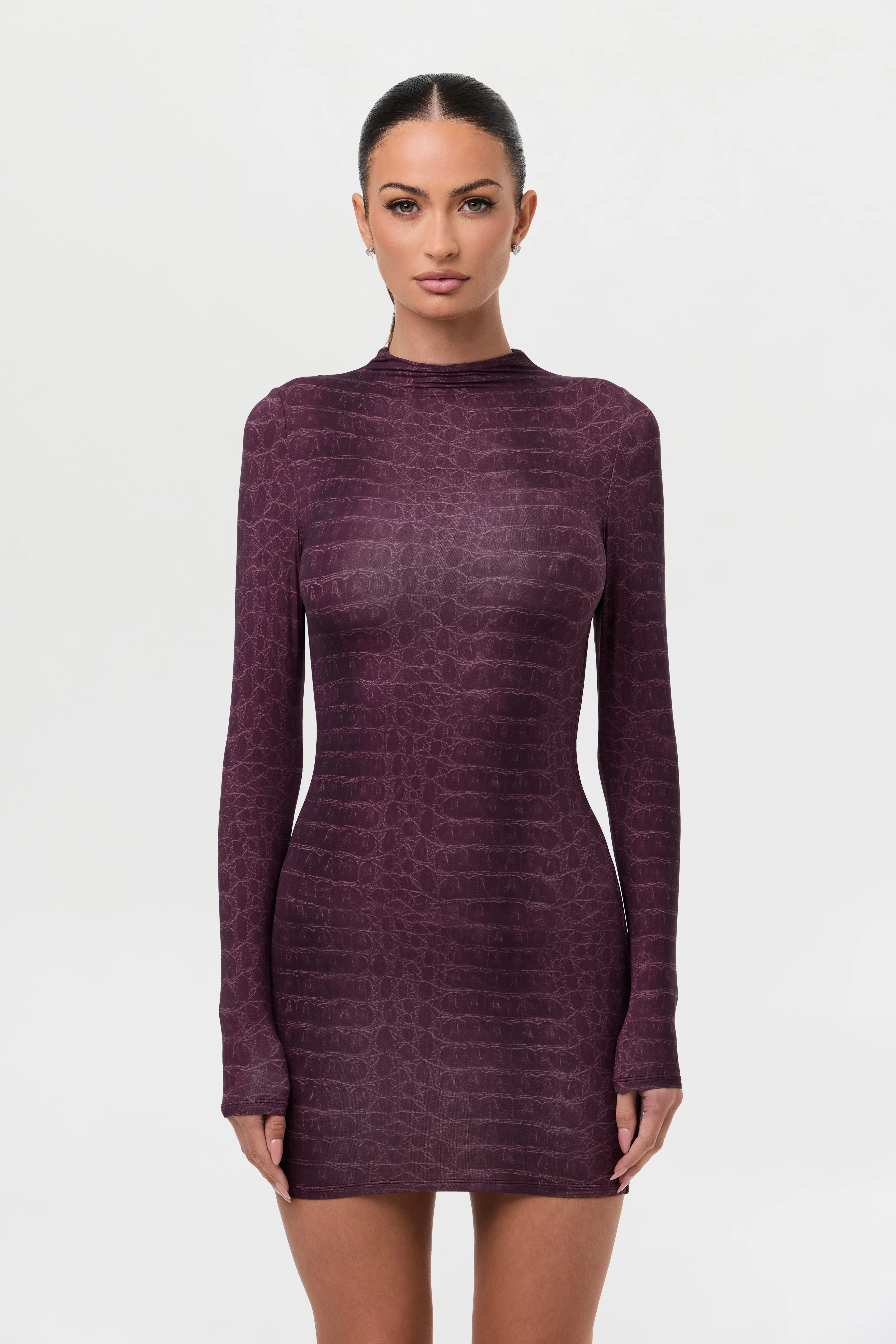 Naked Print Mini Dress - Image 62