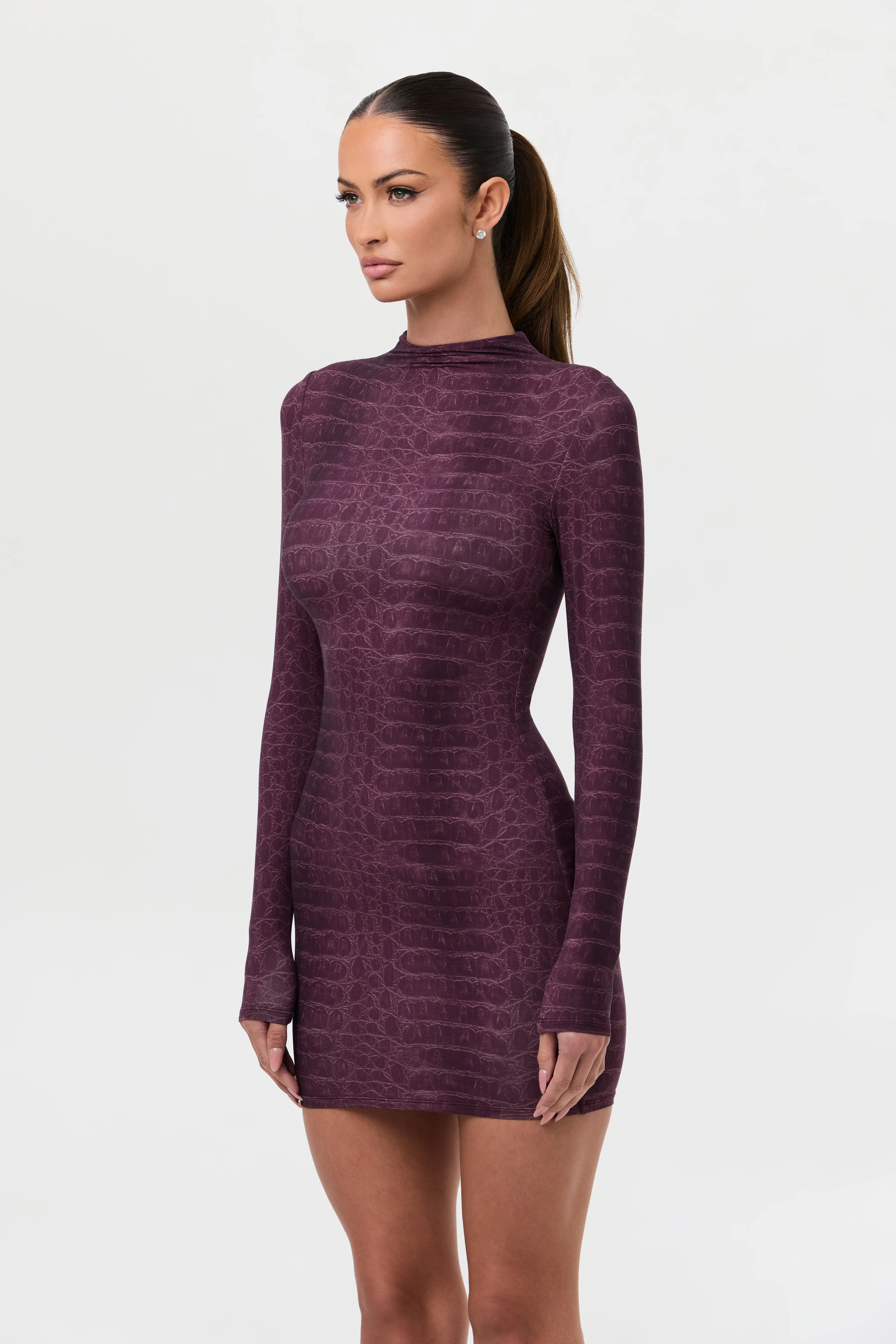 Naked Print Mini Dress - Image 63