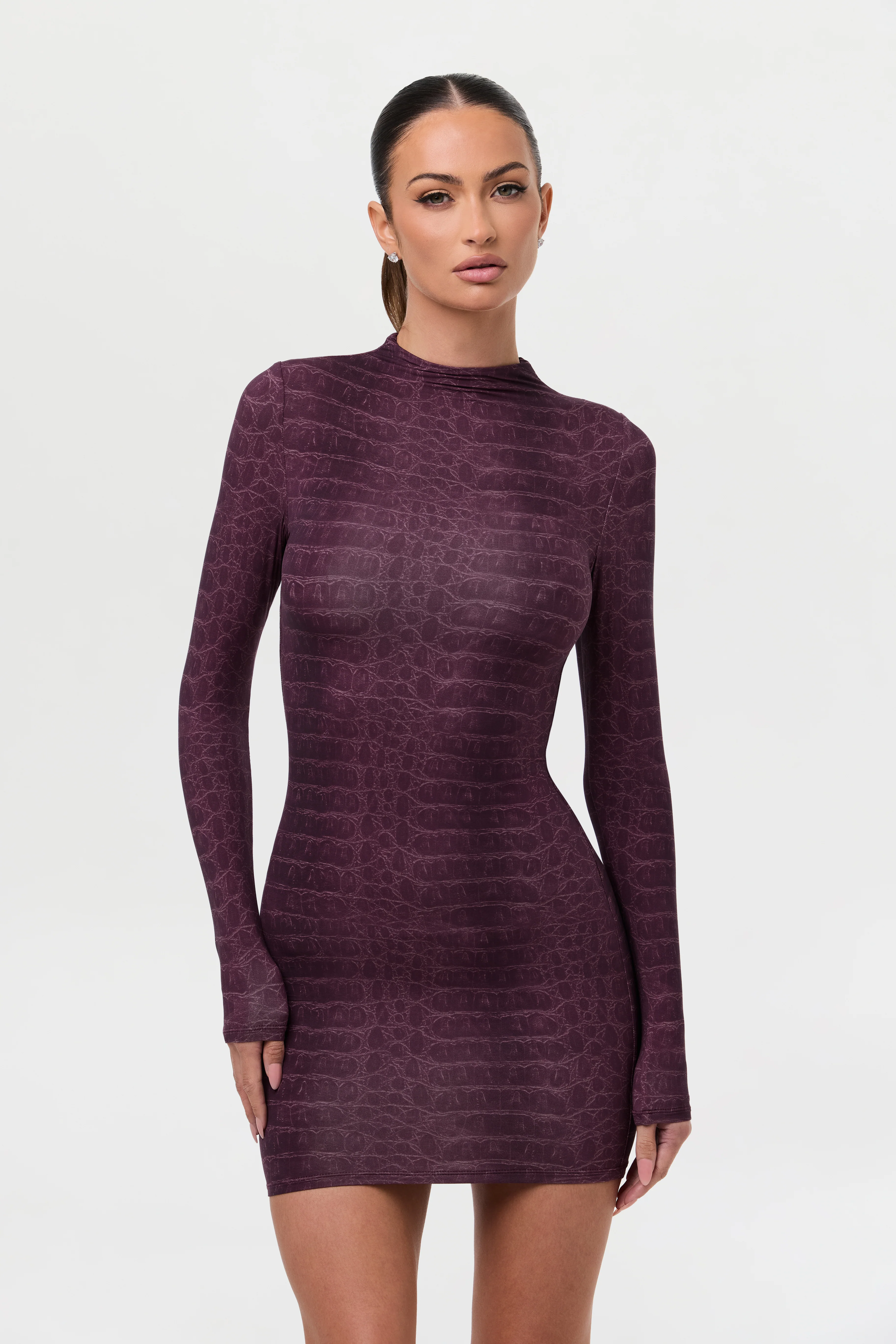 Naked Print Mini Dress - Image 66