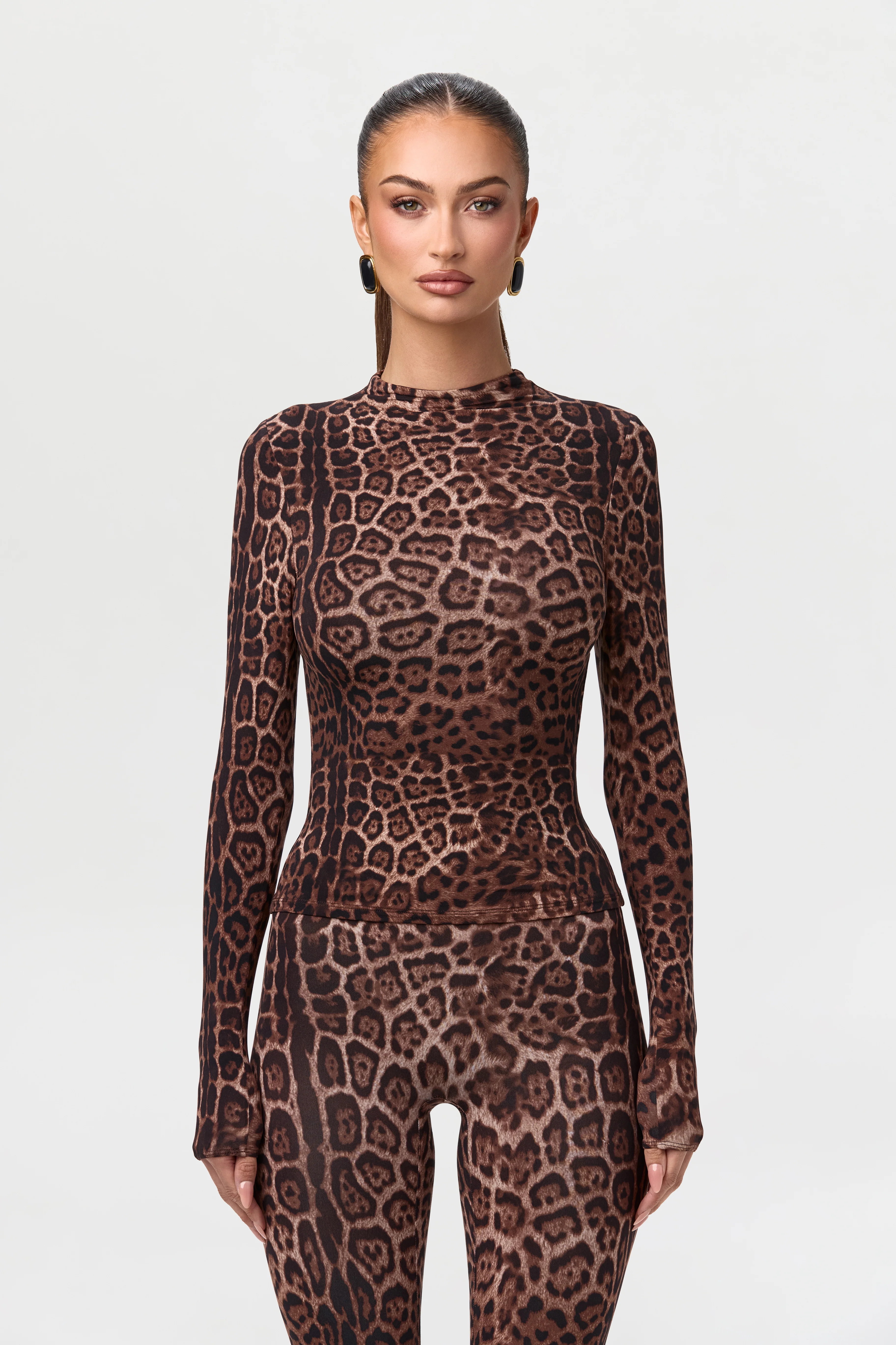 Naked Print Mock Neck Top - Image 20