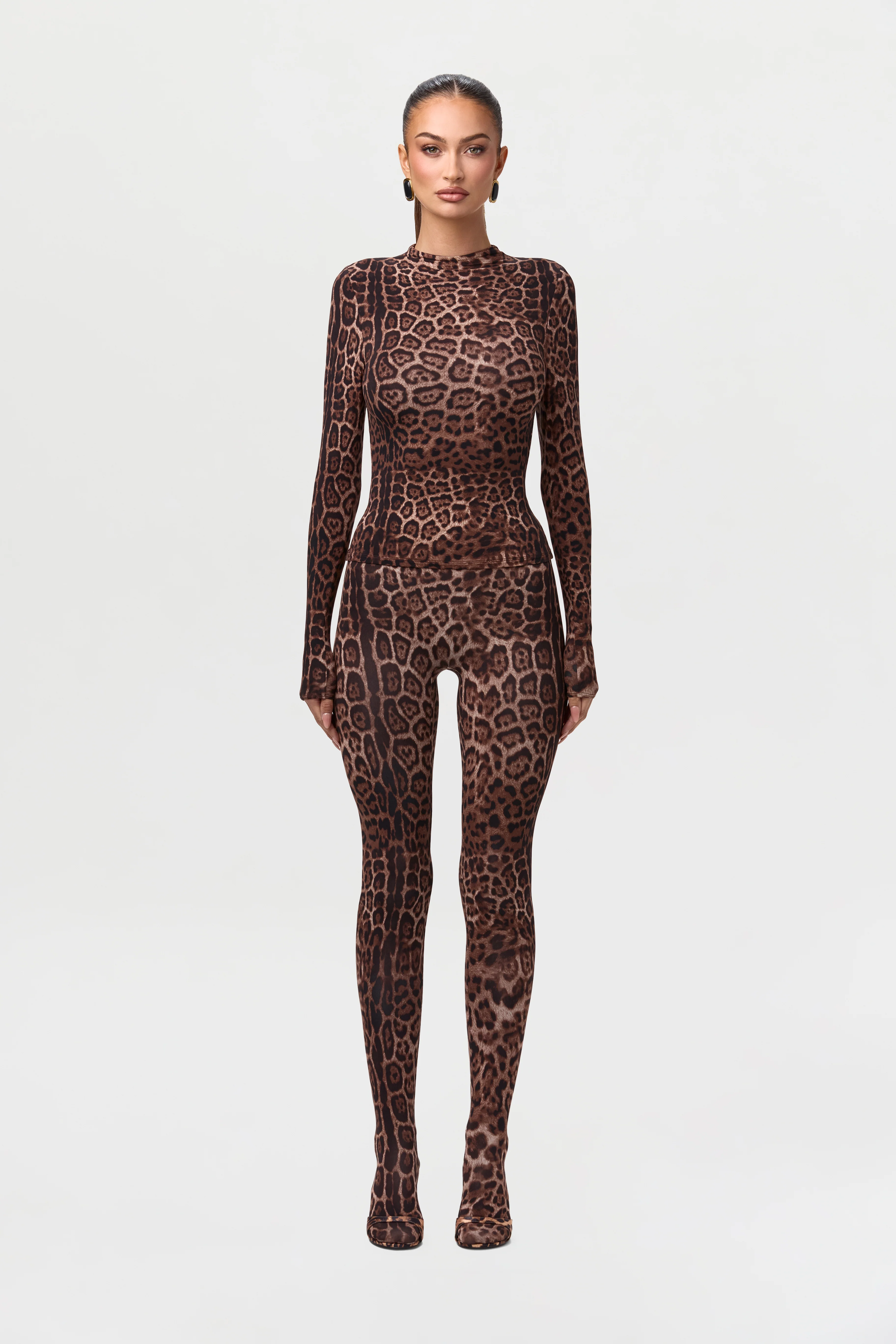 Naked Print Mock Neck Top - Image 27