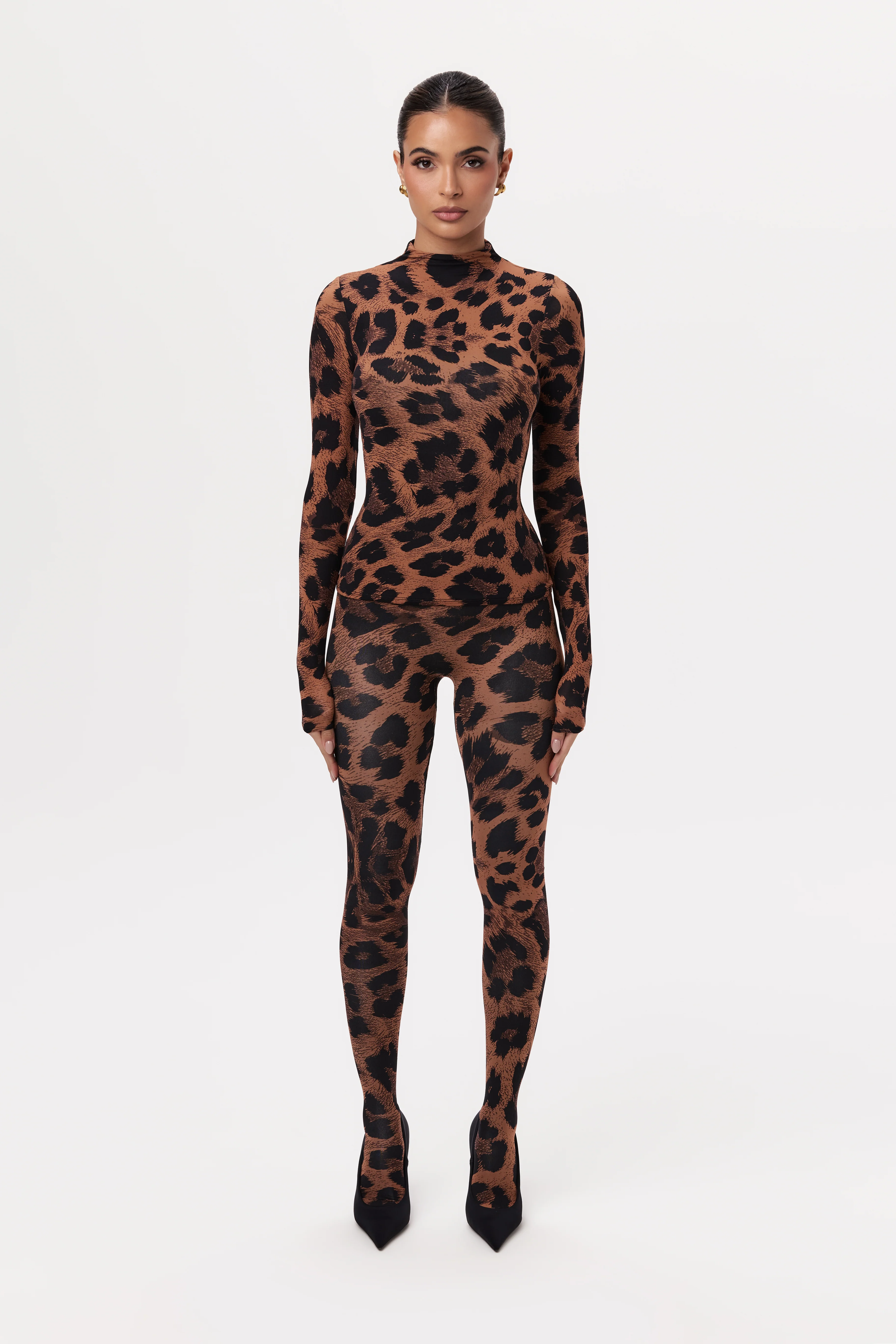 Naked Print Mock Neck Top - Image 32