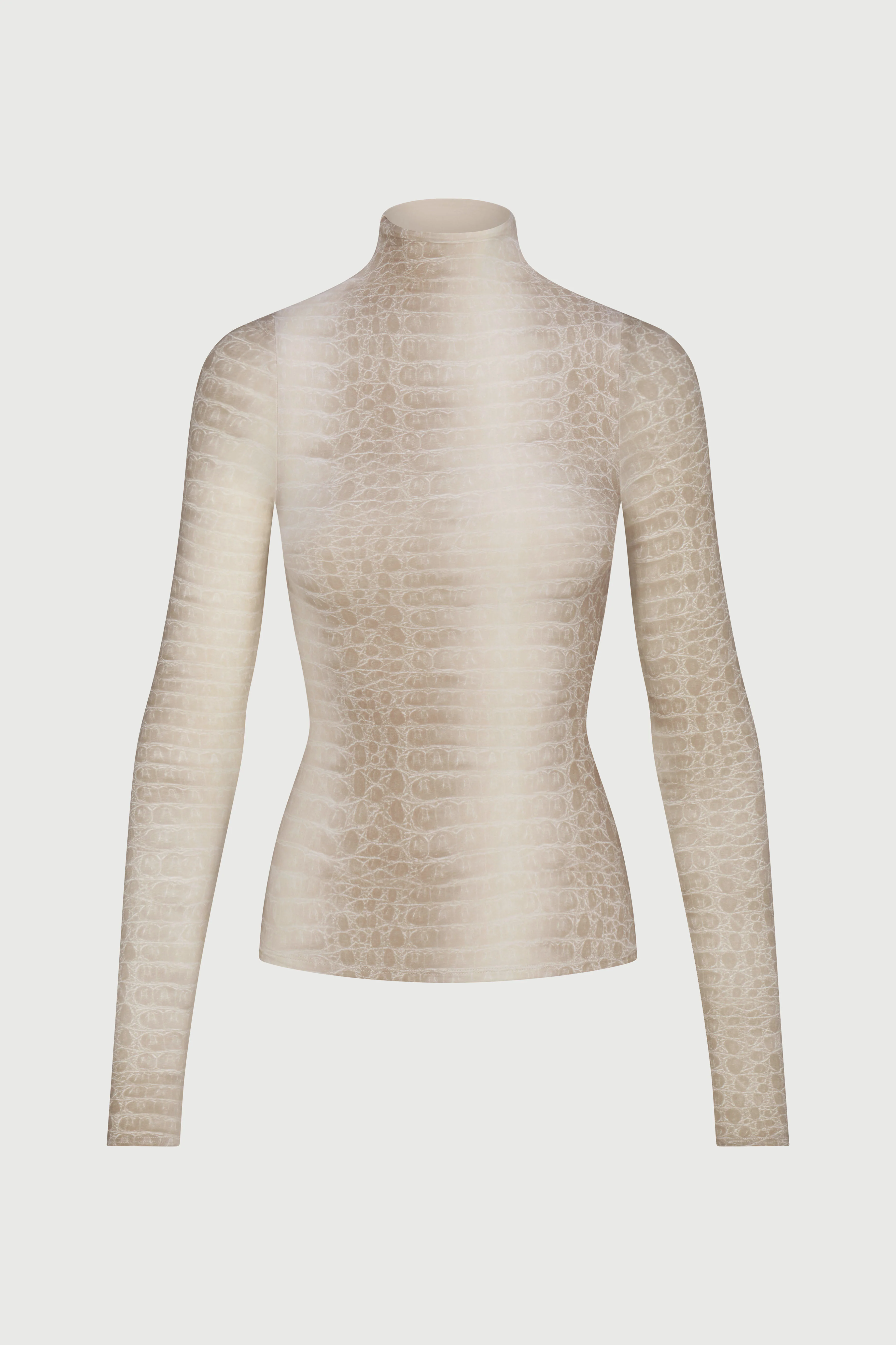 Naked Print Mock Neck Top - Image 53