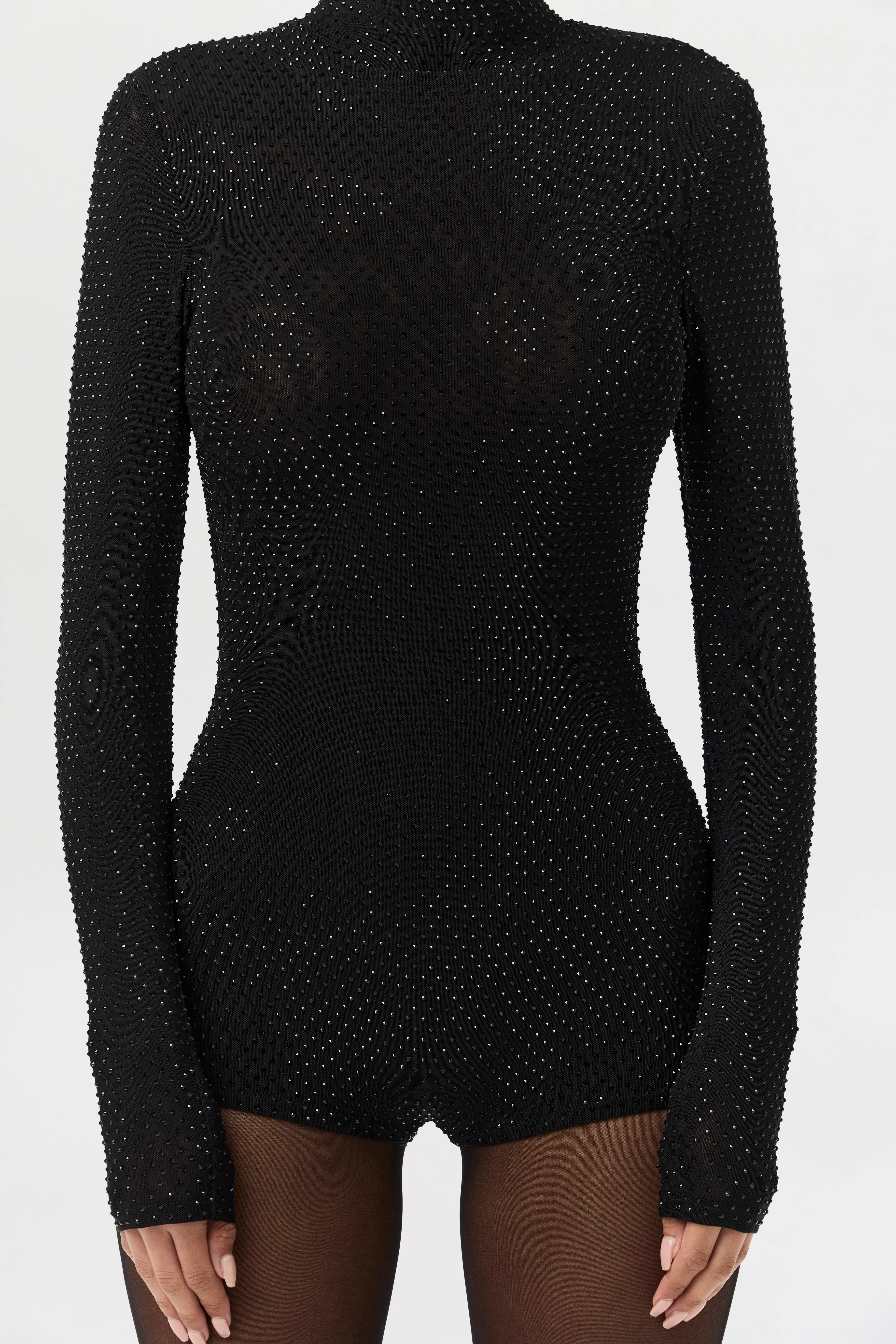 Crystal Turtleneck Romper - Image 4
