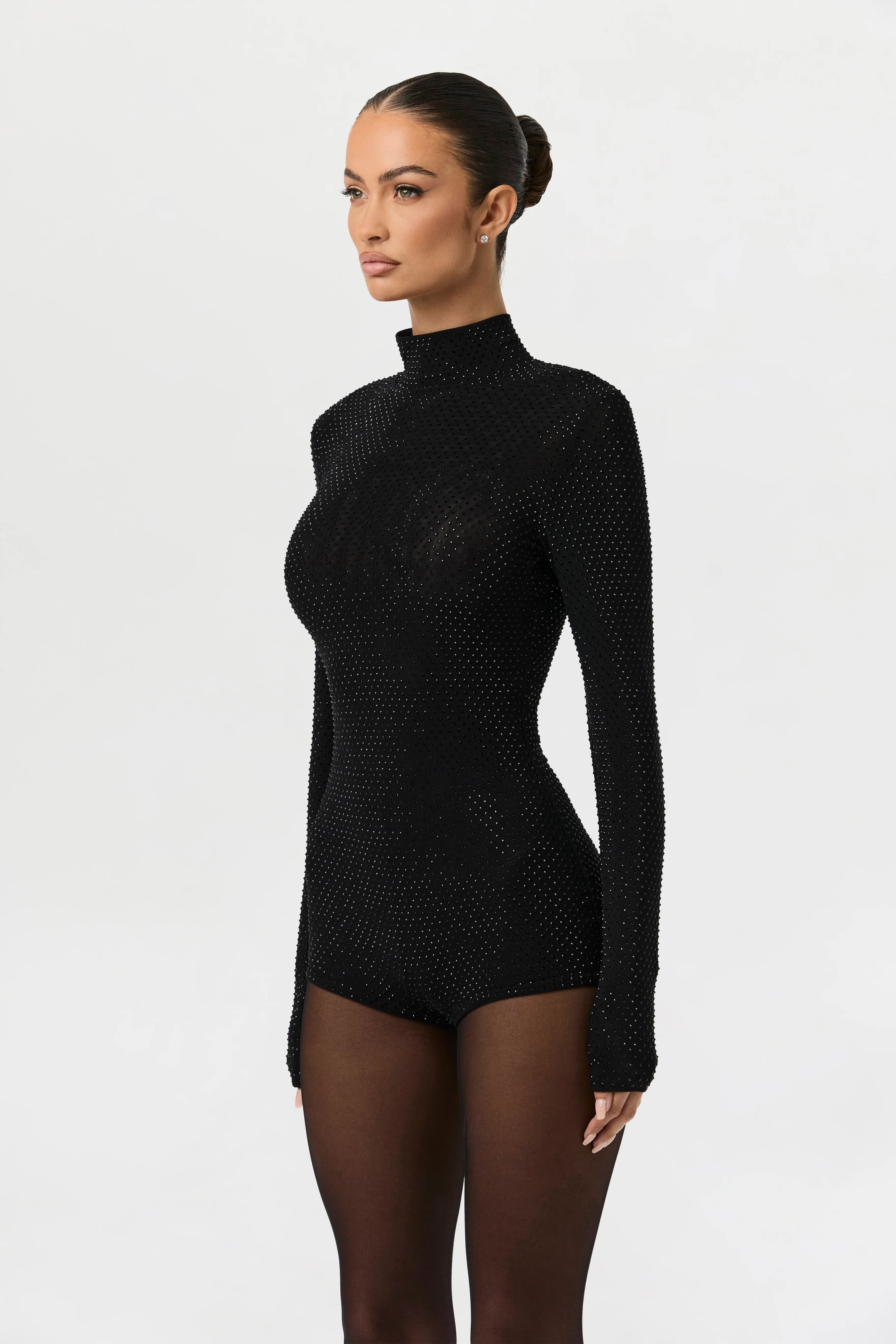 Crystal Turtleneck Romper - Image 6