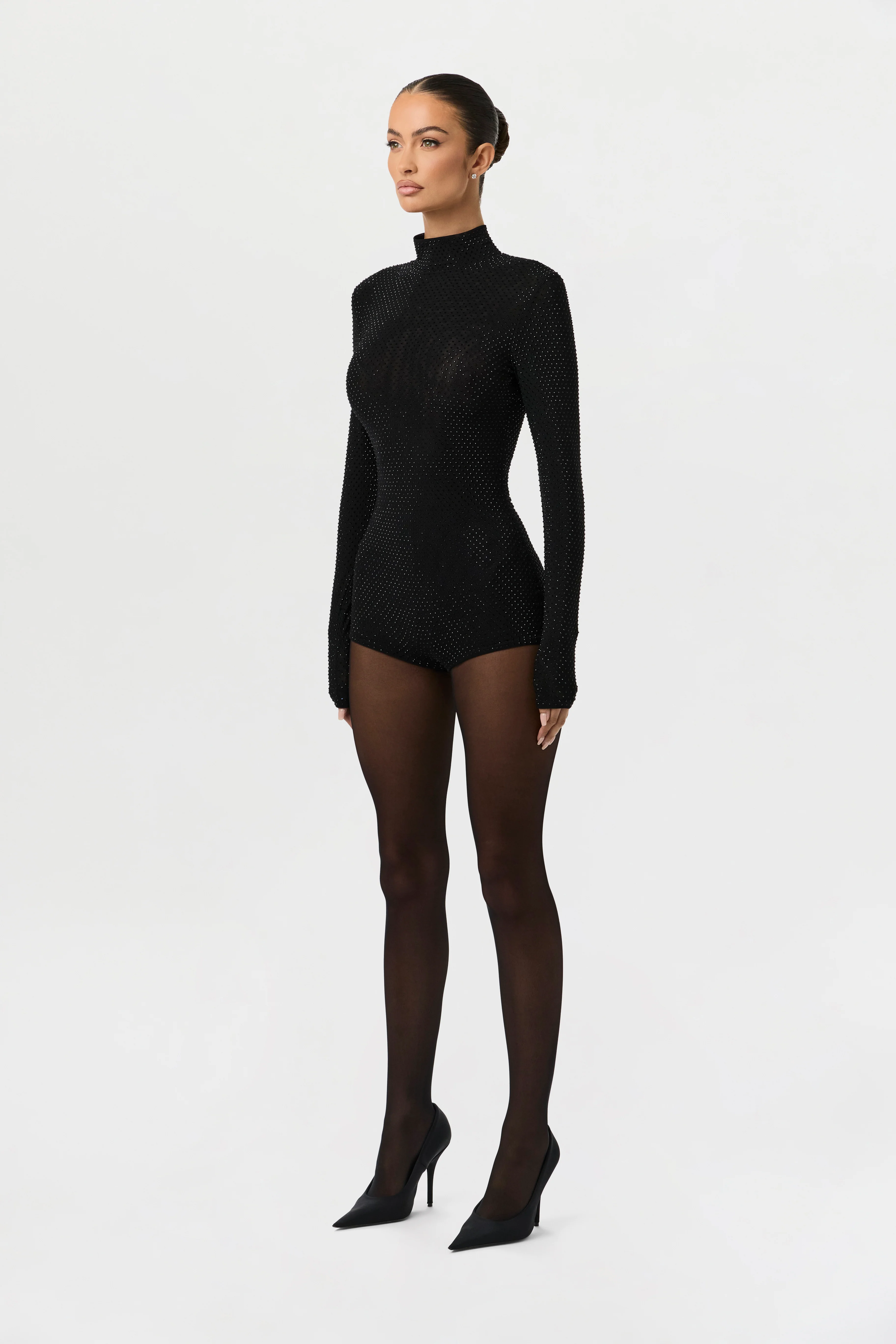 Crystal Turtleneck Romper - Image 7