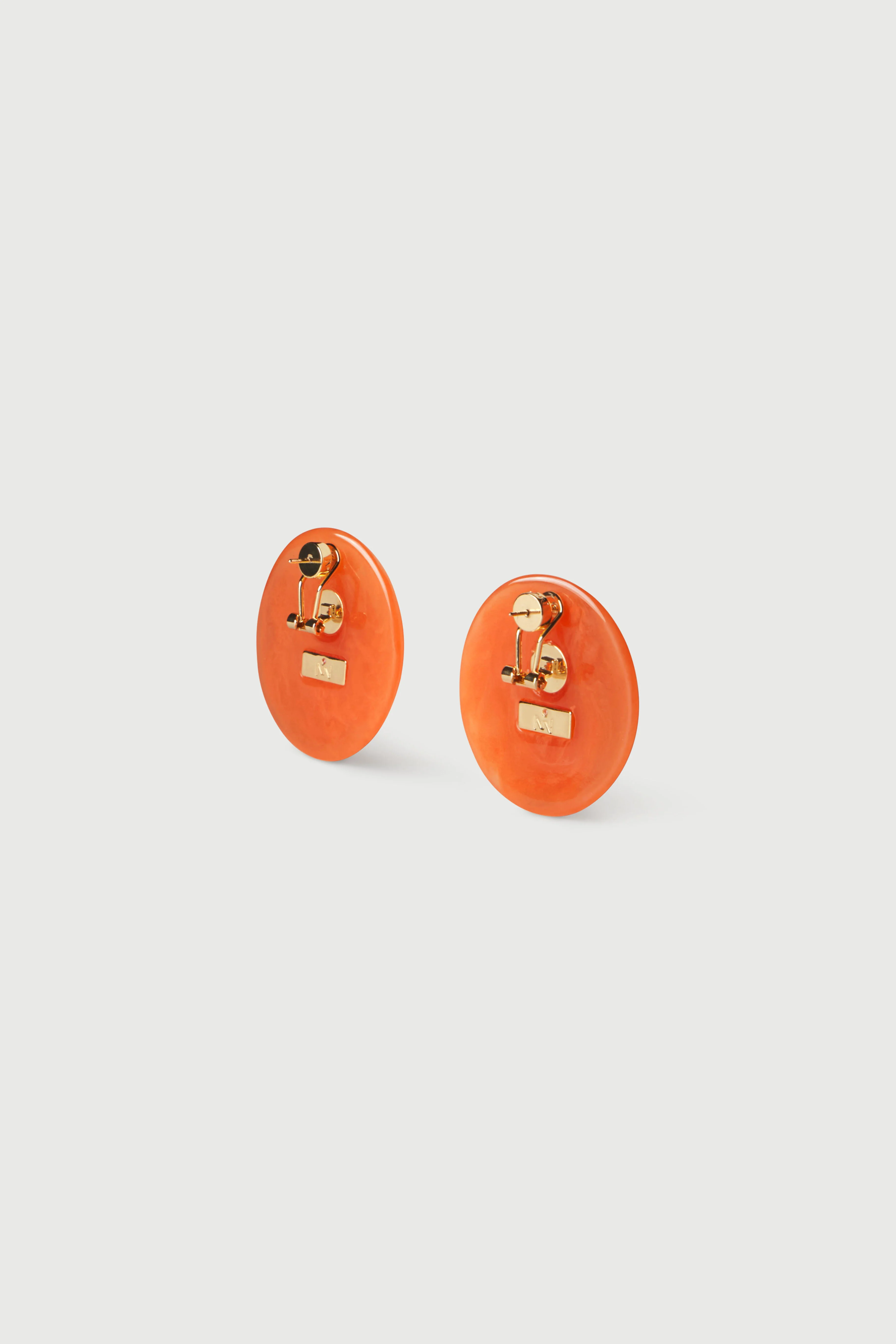 Resin Round Earrings - Image 4