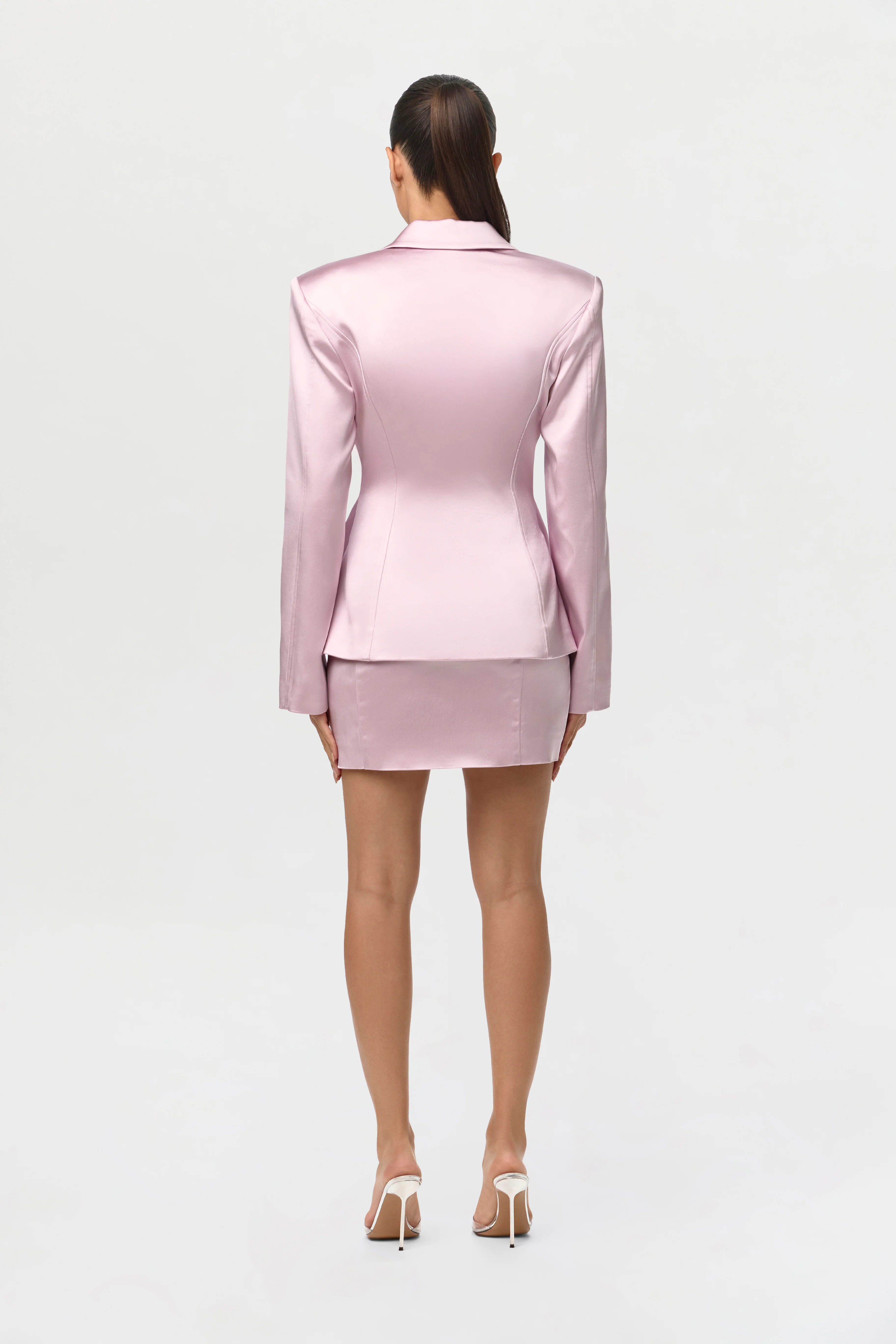 Satin Suiting Mini Skirt - Image 7