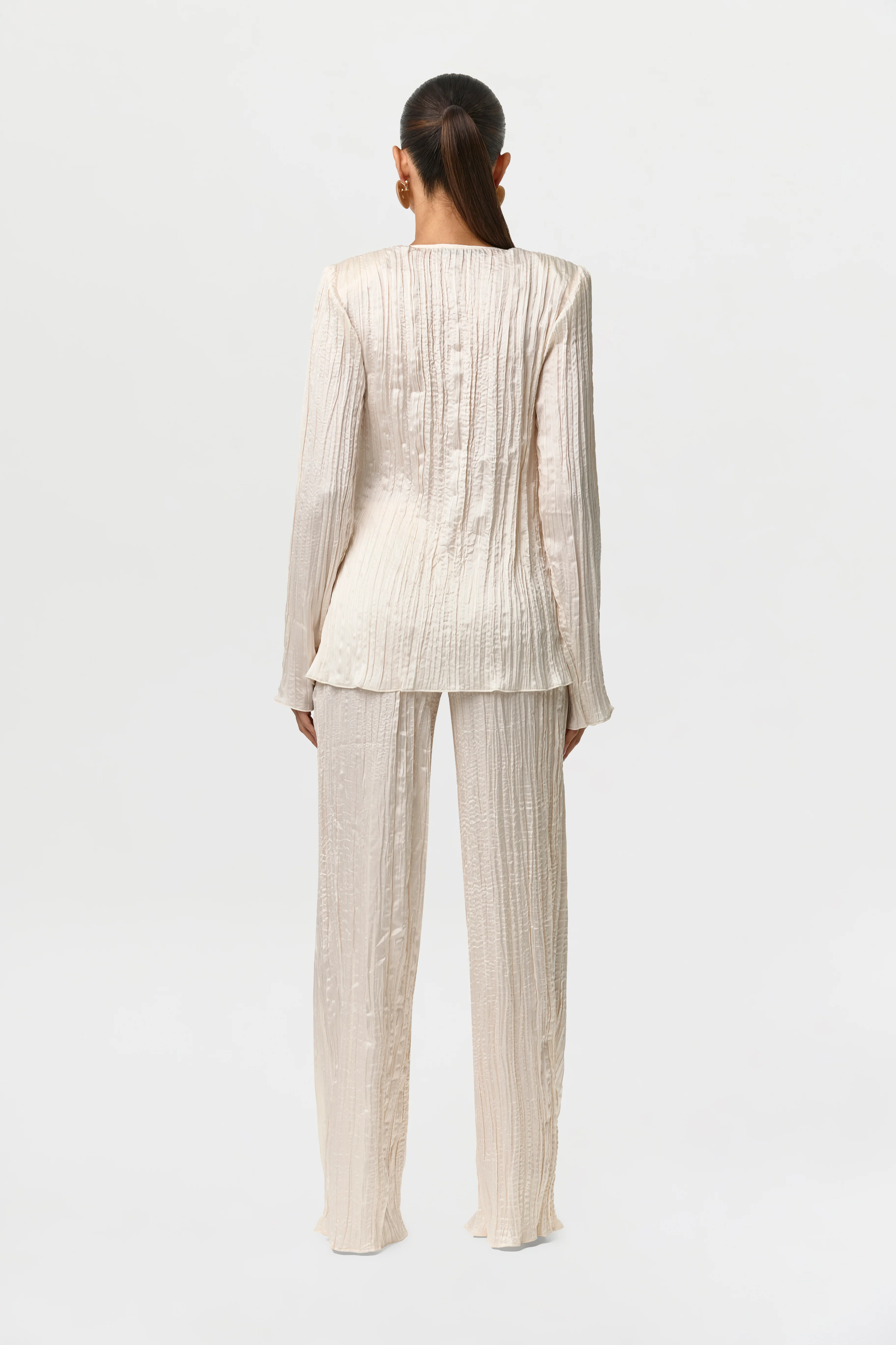 Satin Plissé Pant - Image 6