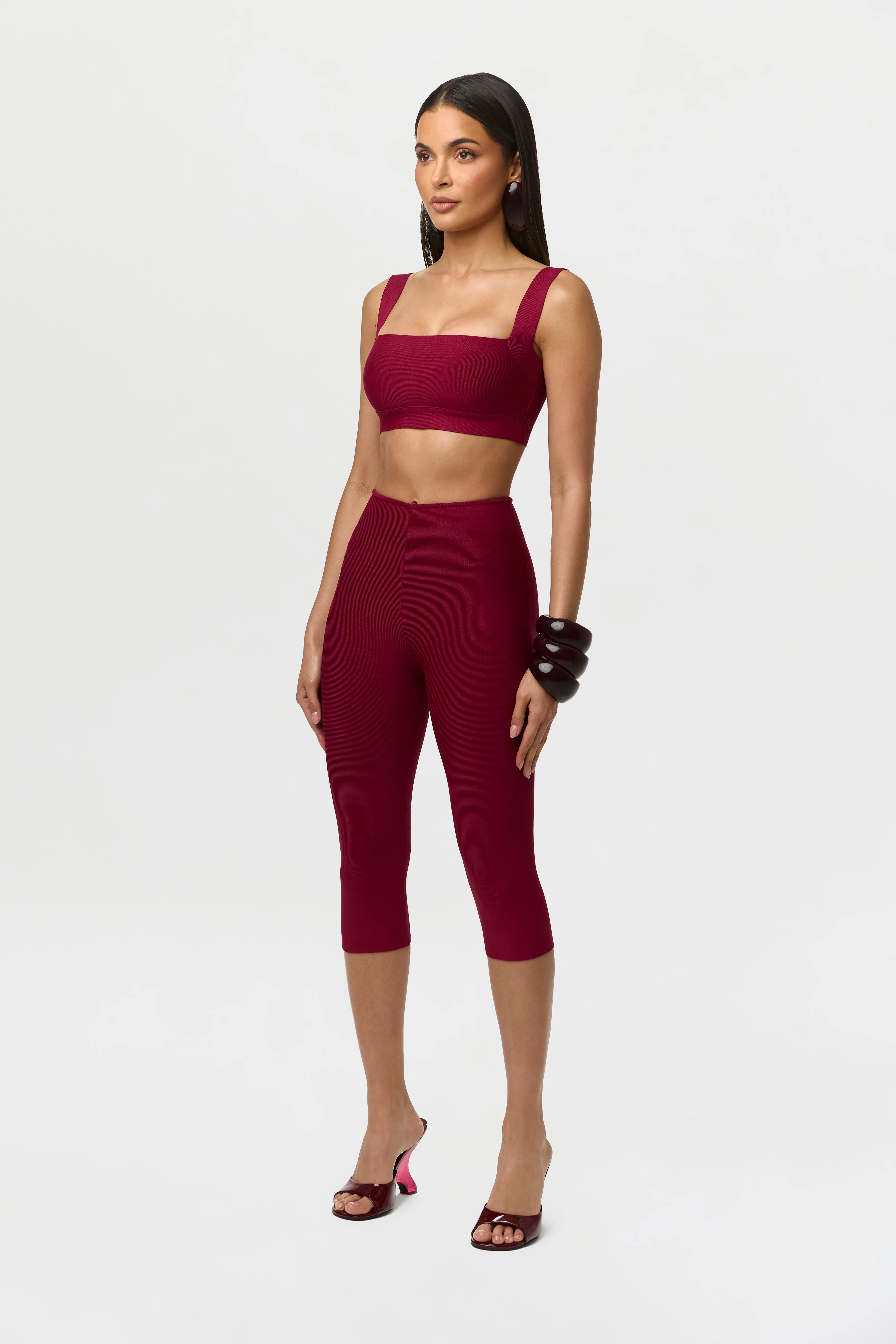 Knit Bandage Sculpt Tank Crop Top - Image 4