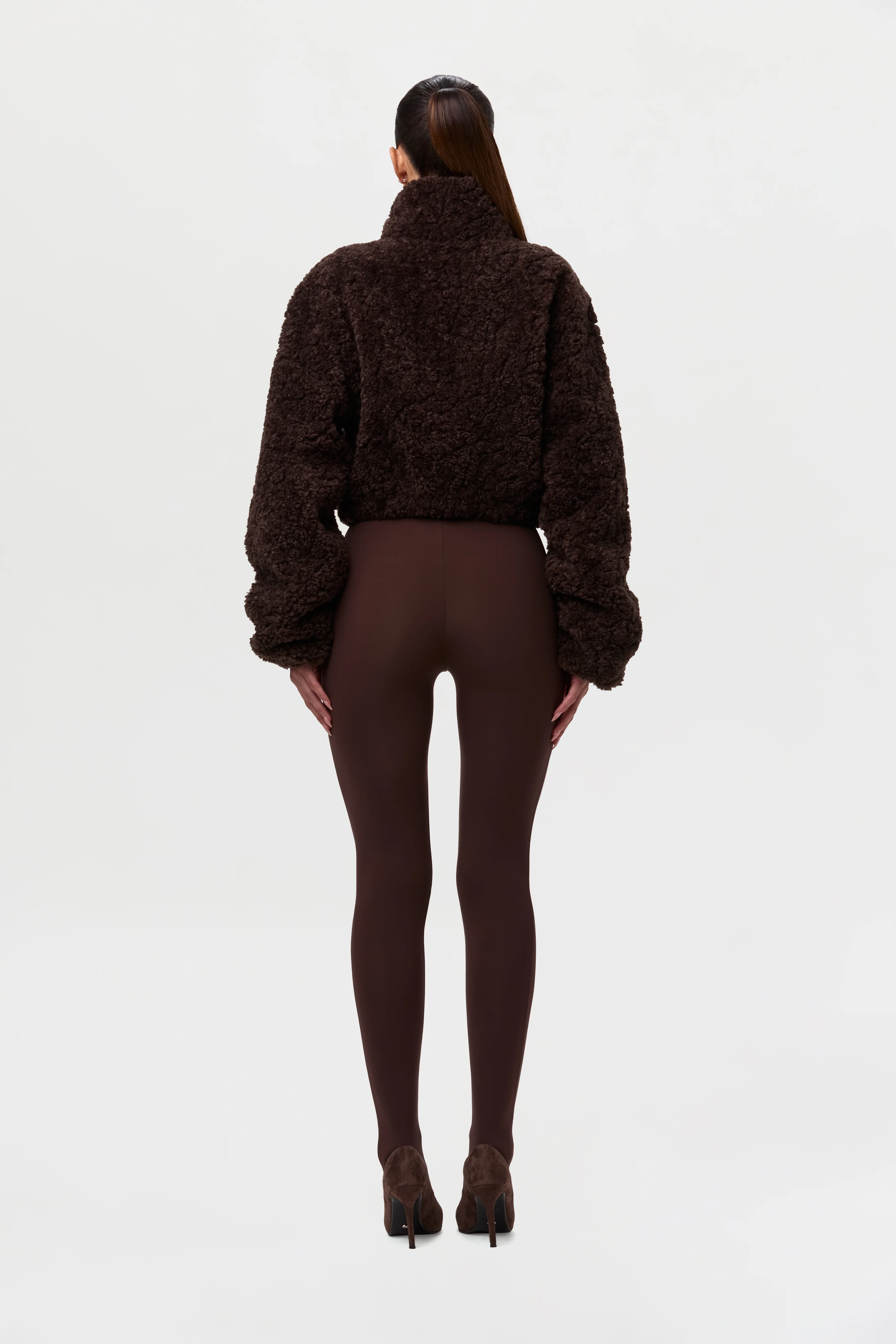 Sherpa Quarter-Zip Cropped Sweater - Image 16