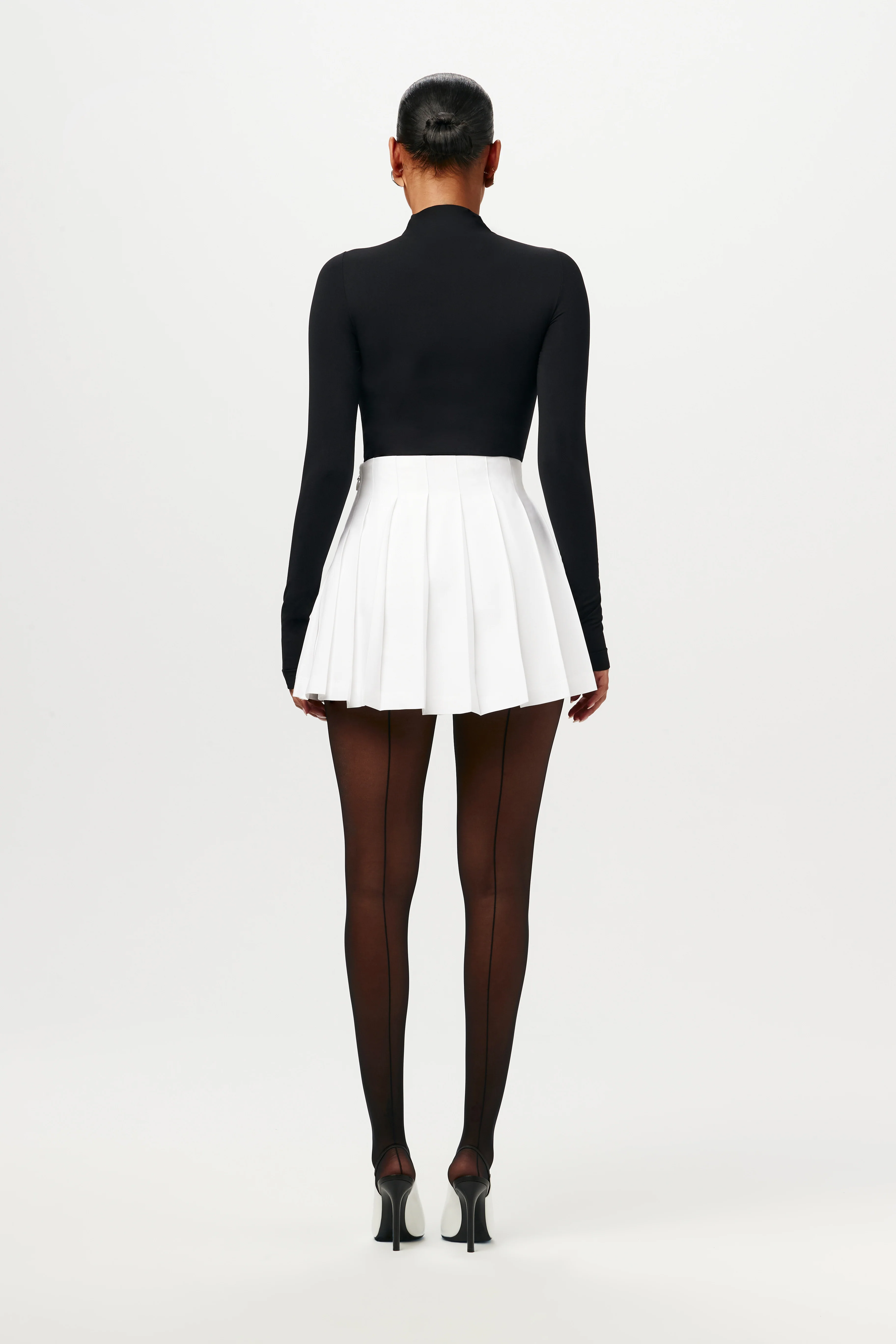 Shirting Pleated Mini Skirt - Image 6