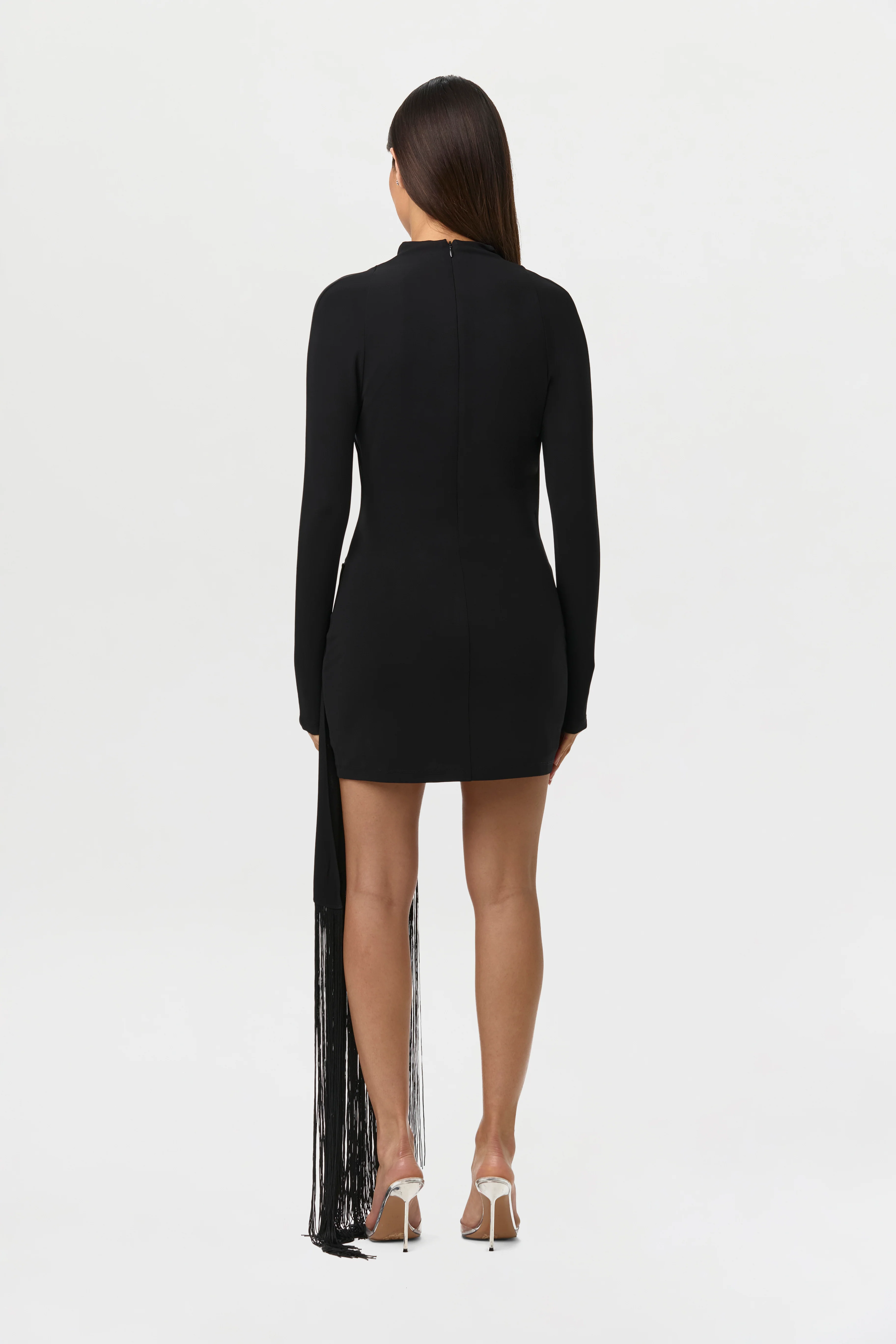 Draped Fringe Mini Dress - Image 5