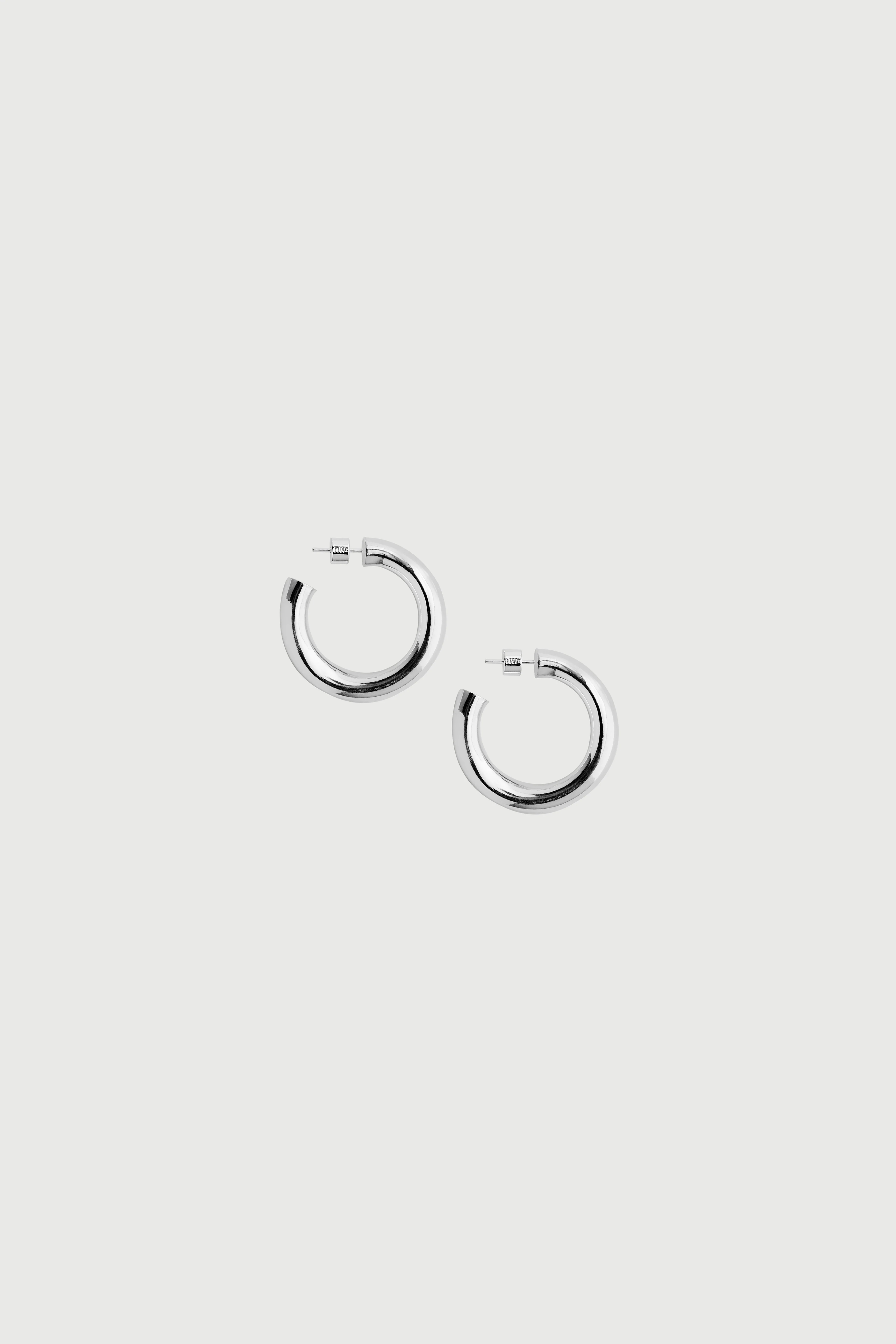 Silver Small Hoops - Image 3