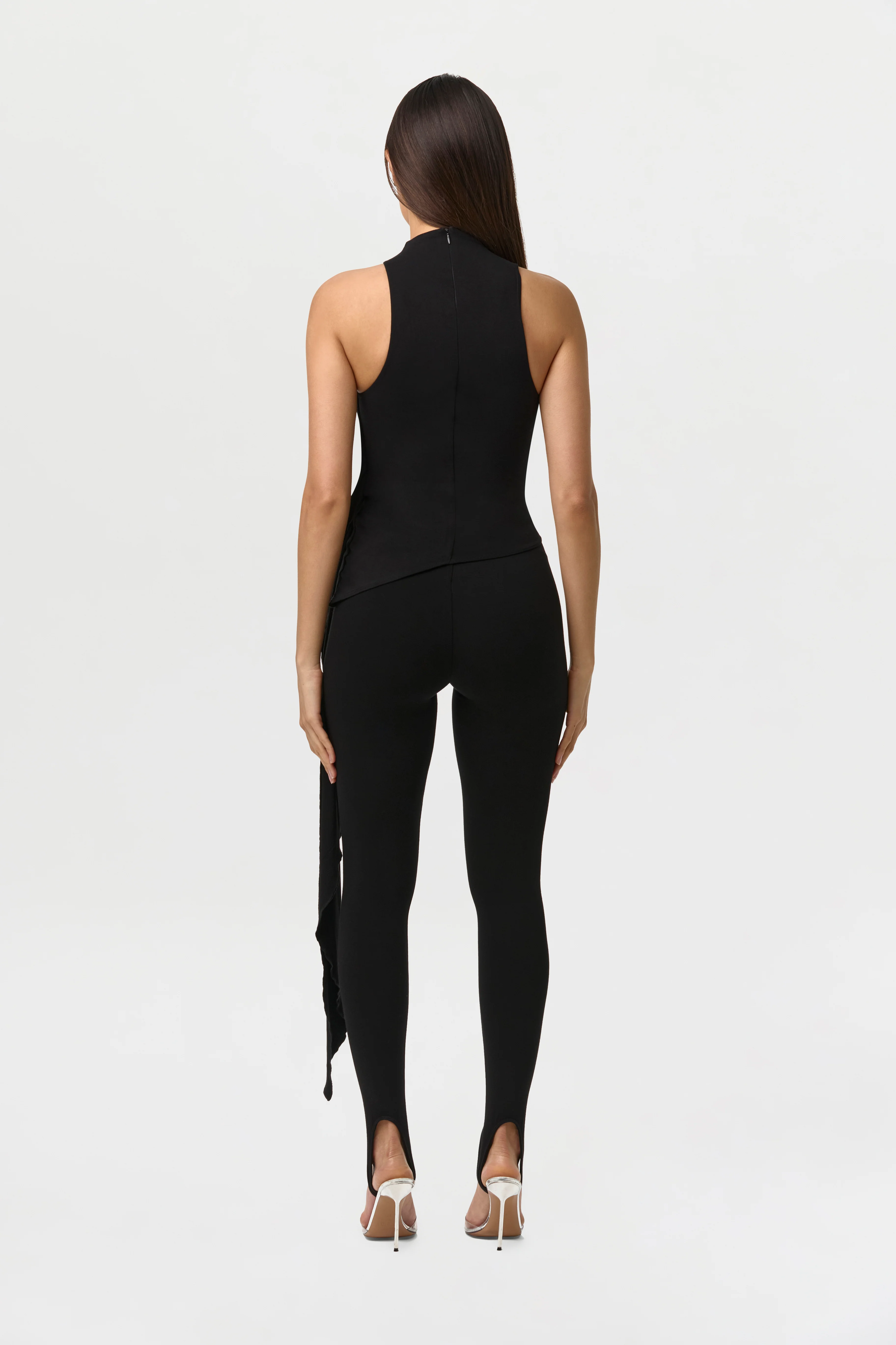 Smooth Sleeveless Drape Top - Image 8