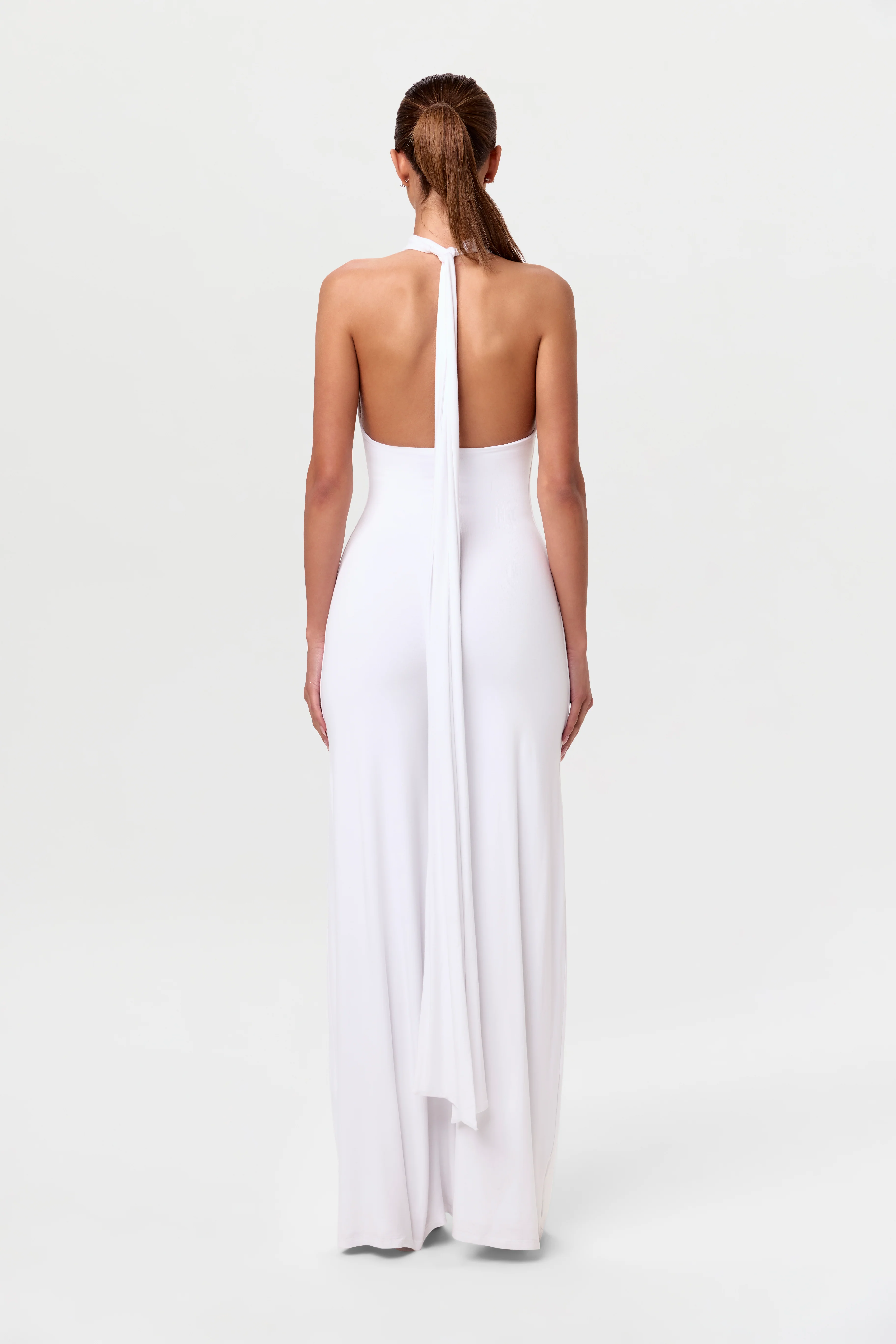 Smooth Halter Wide-Leg Jumpsuit - Image 9