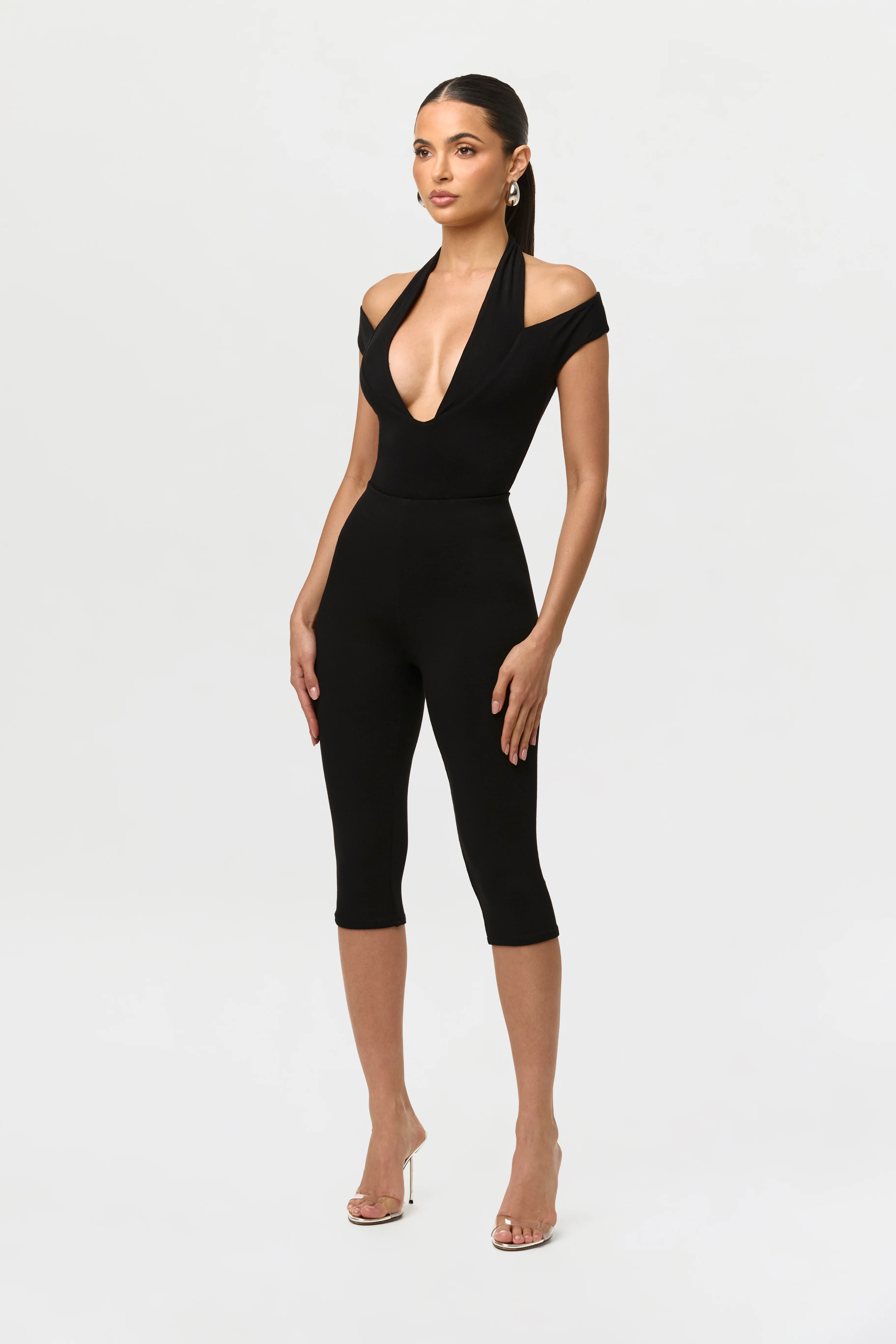 Smooth Off-Shoulder Halter Bodysuit - Image 4