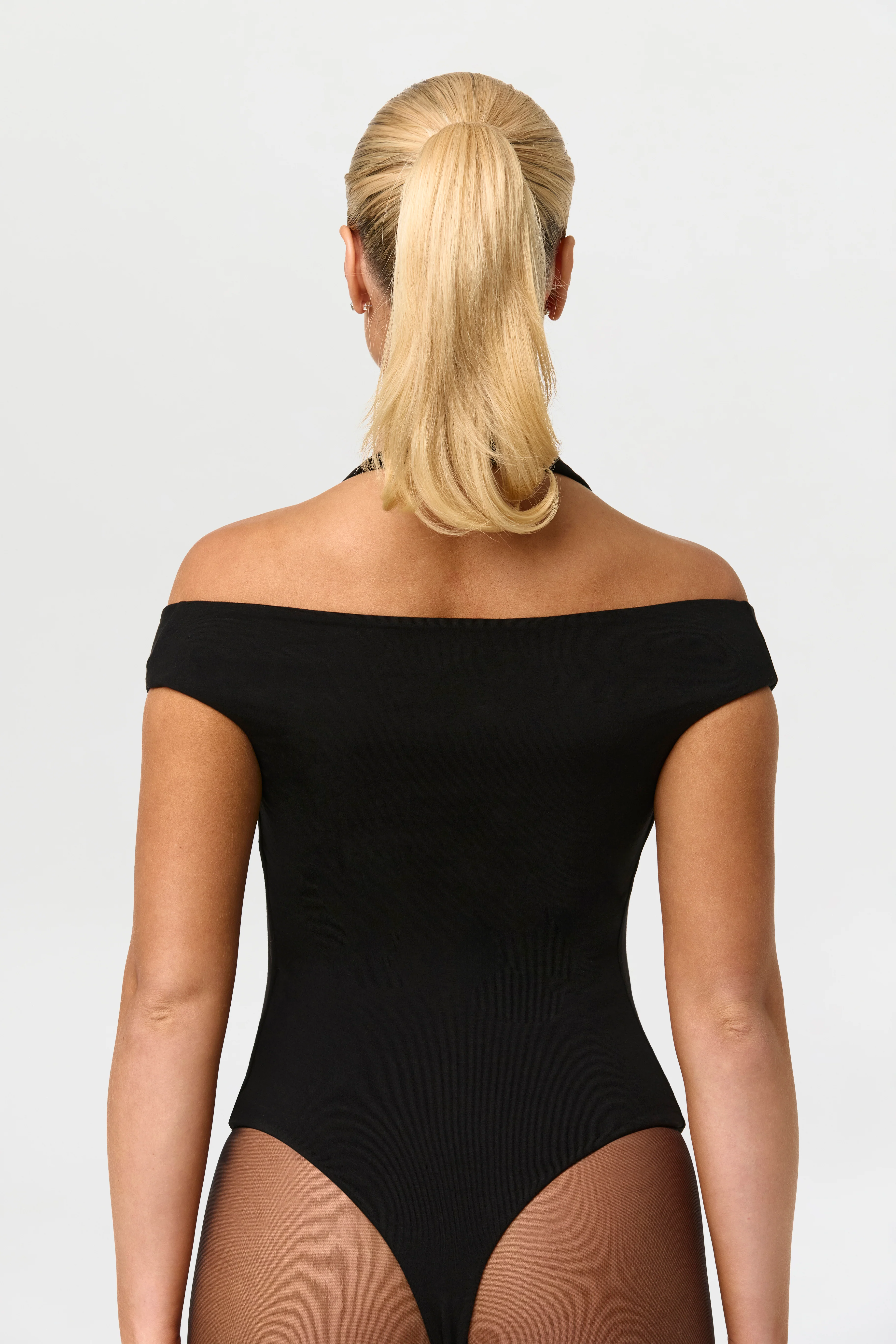 Smooth Off-Shoulder Halter Bodysuit - Image 6