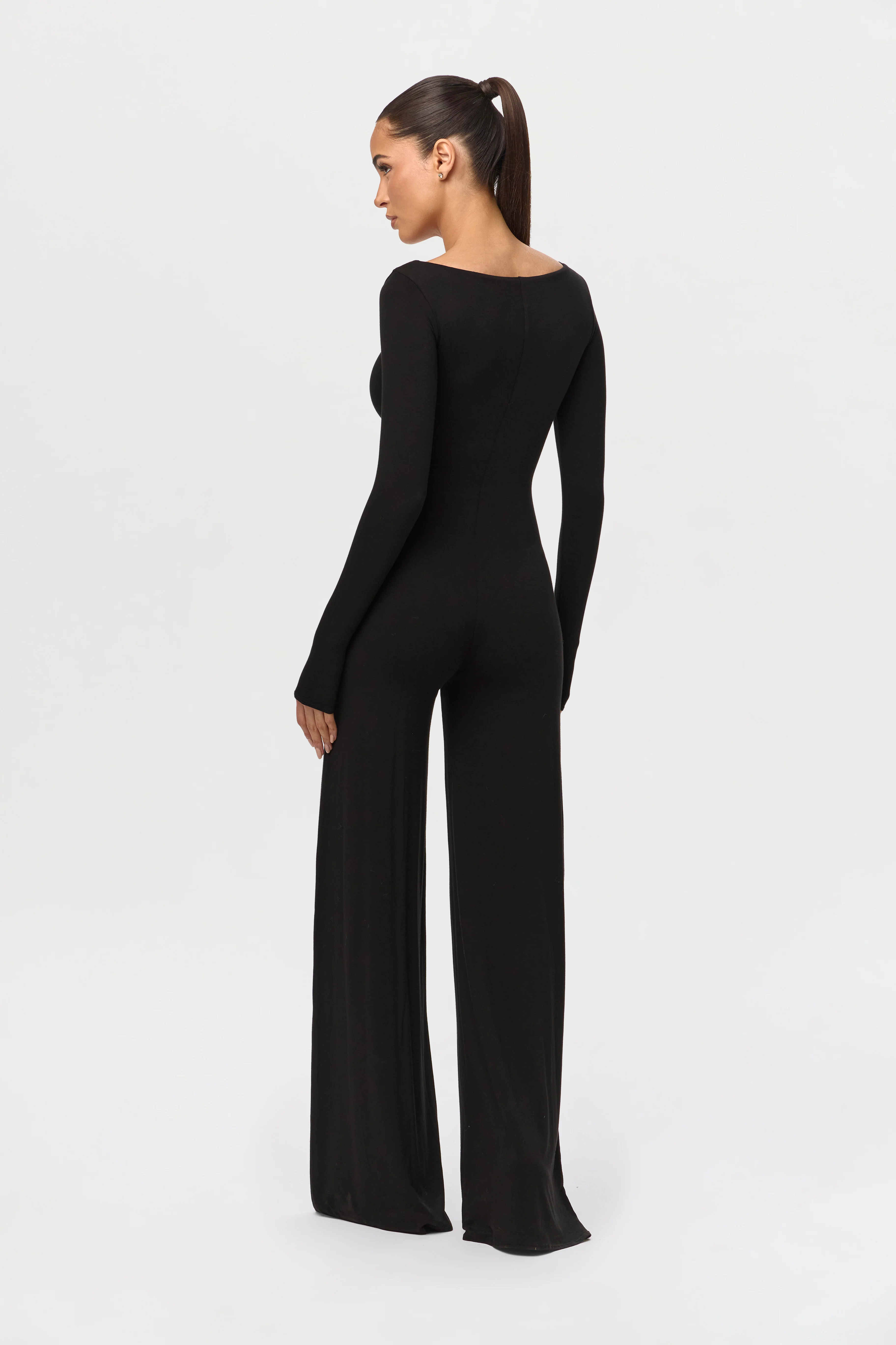 Smooth Off-Shoulder Wide Leg Jumpsuit - Image 3
