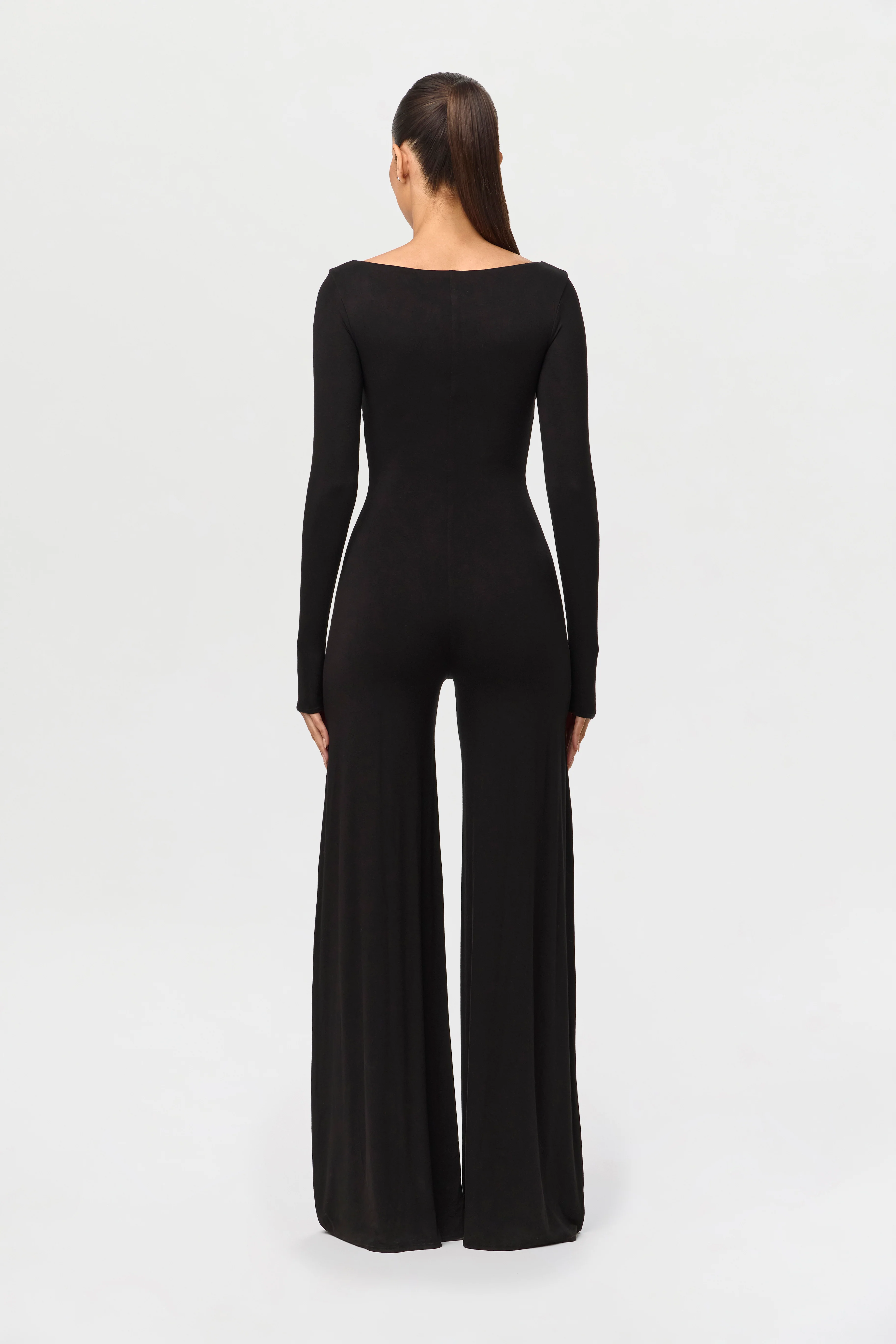 Smooth Off-Shoulder Wide Leg Jumpsuit - Image 4