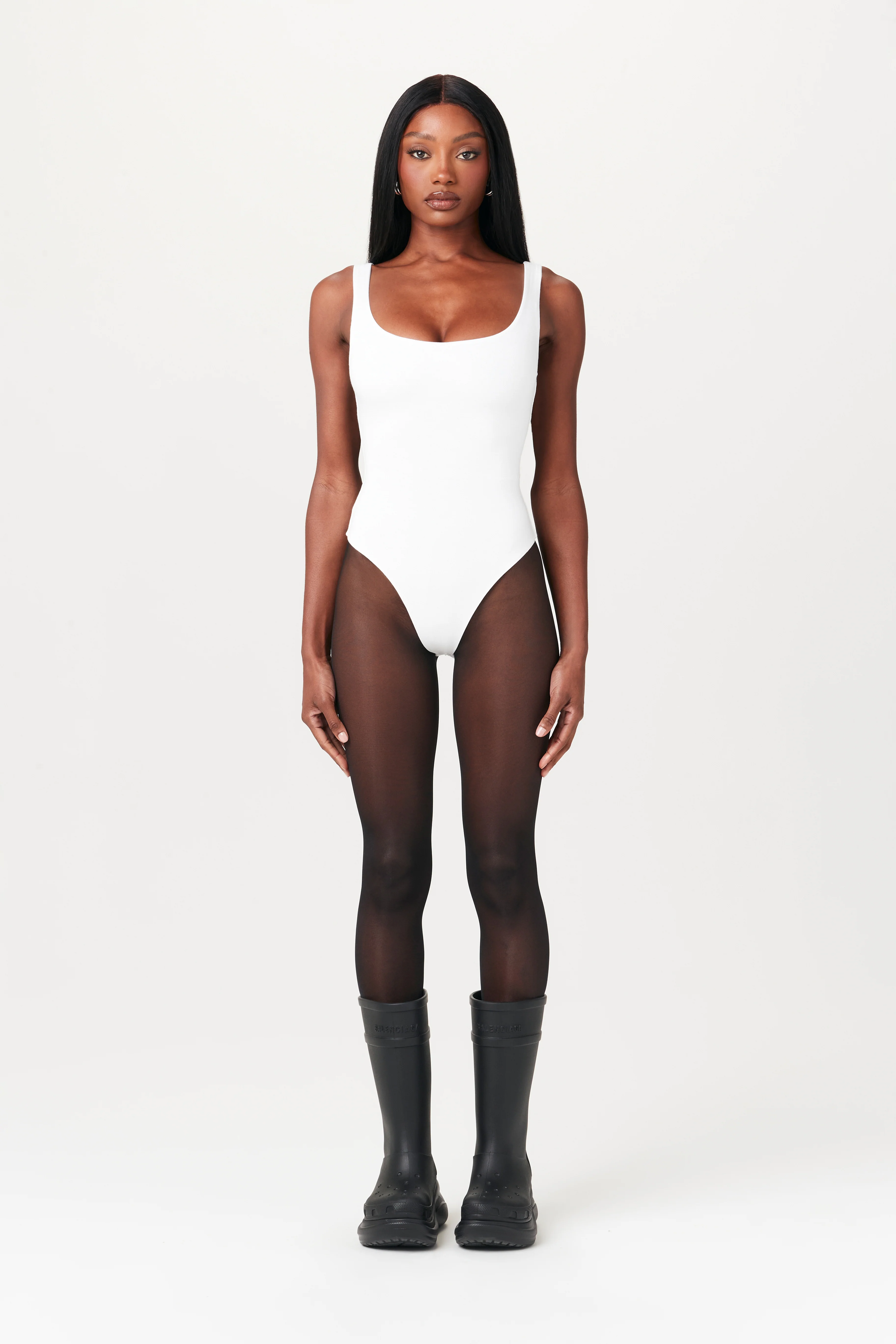 Smooth Scoop Neck Tank Bodysuit - Image 3