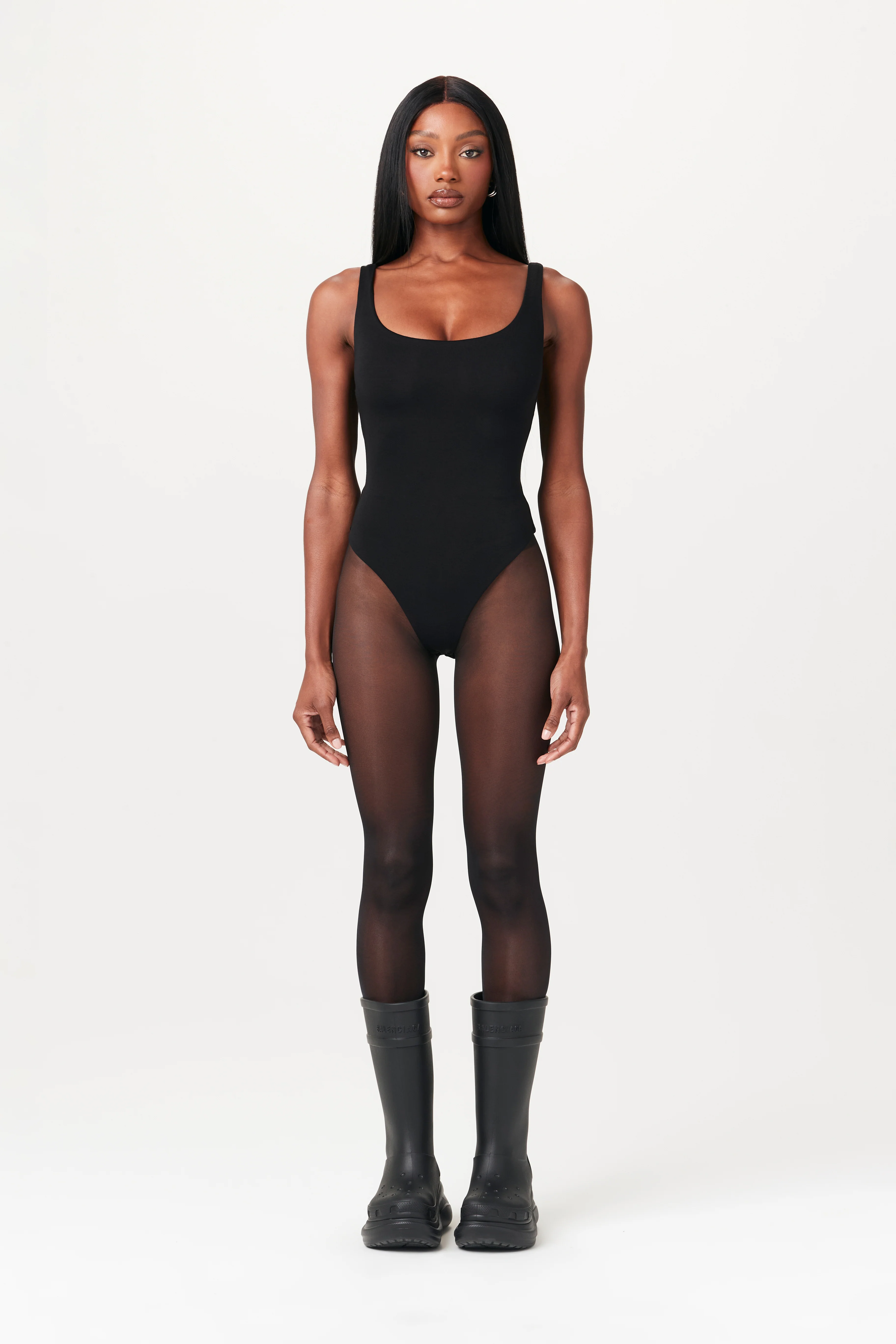 Smooth Scoop Neck Tank Bodysuit - Image 7