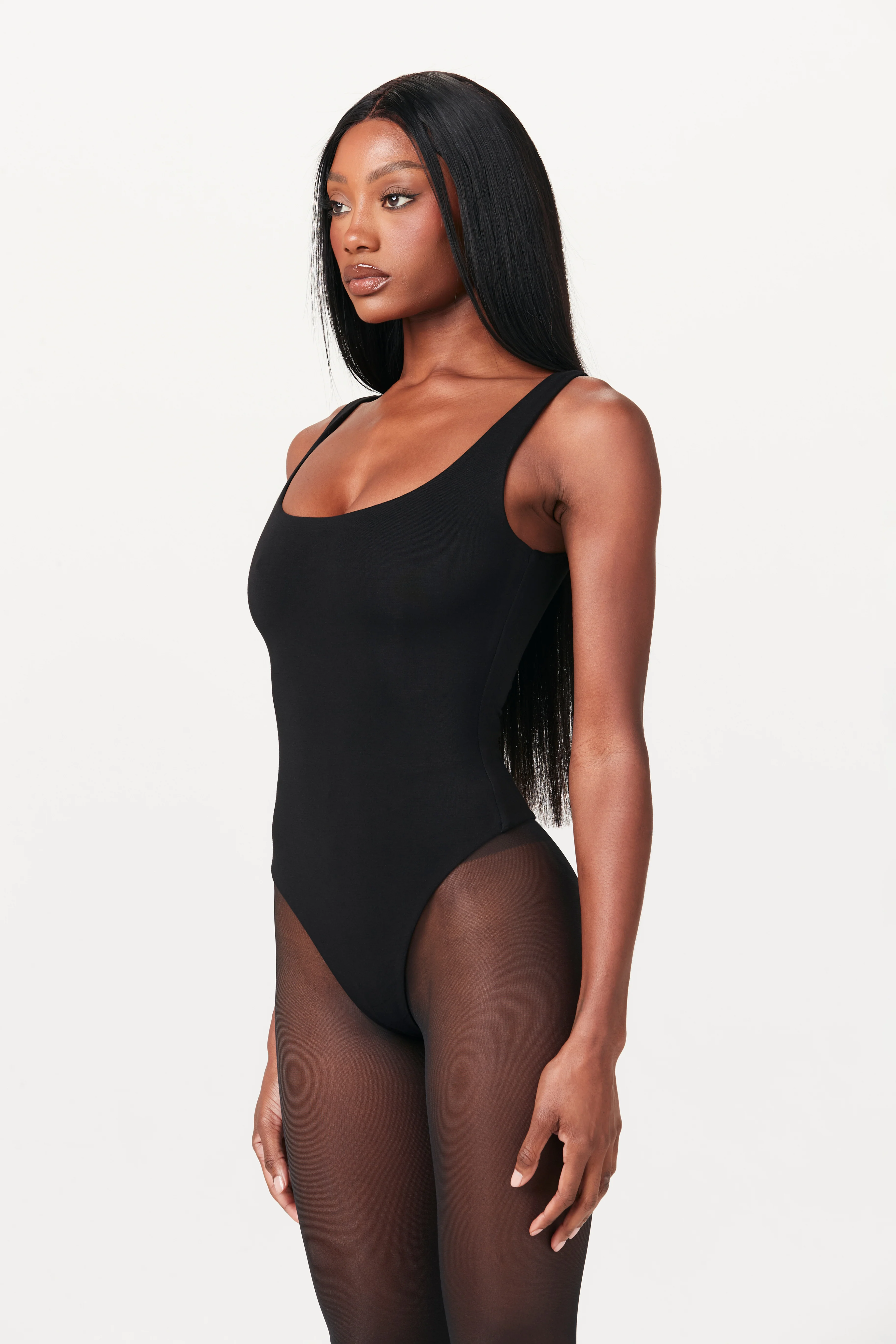 Smooth Scoop Neck Tank Bodysuit - Image 8
