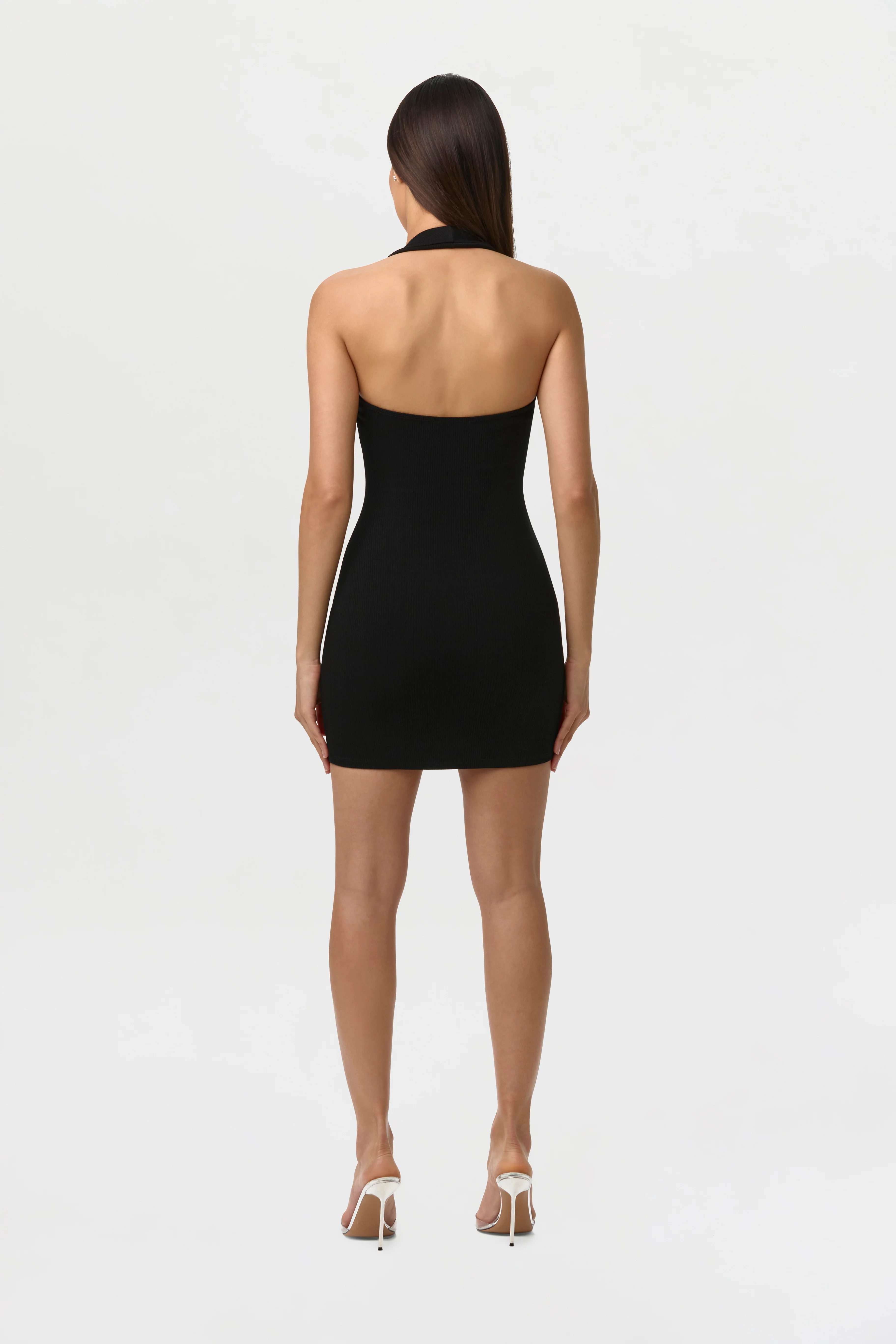 Snatched Halter Mini Dress - Image 6