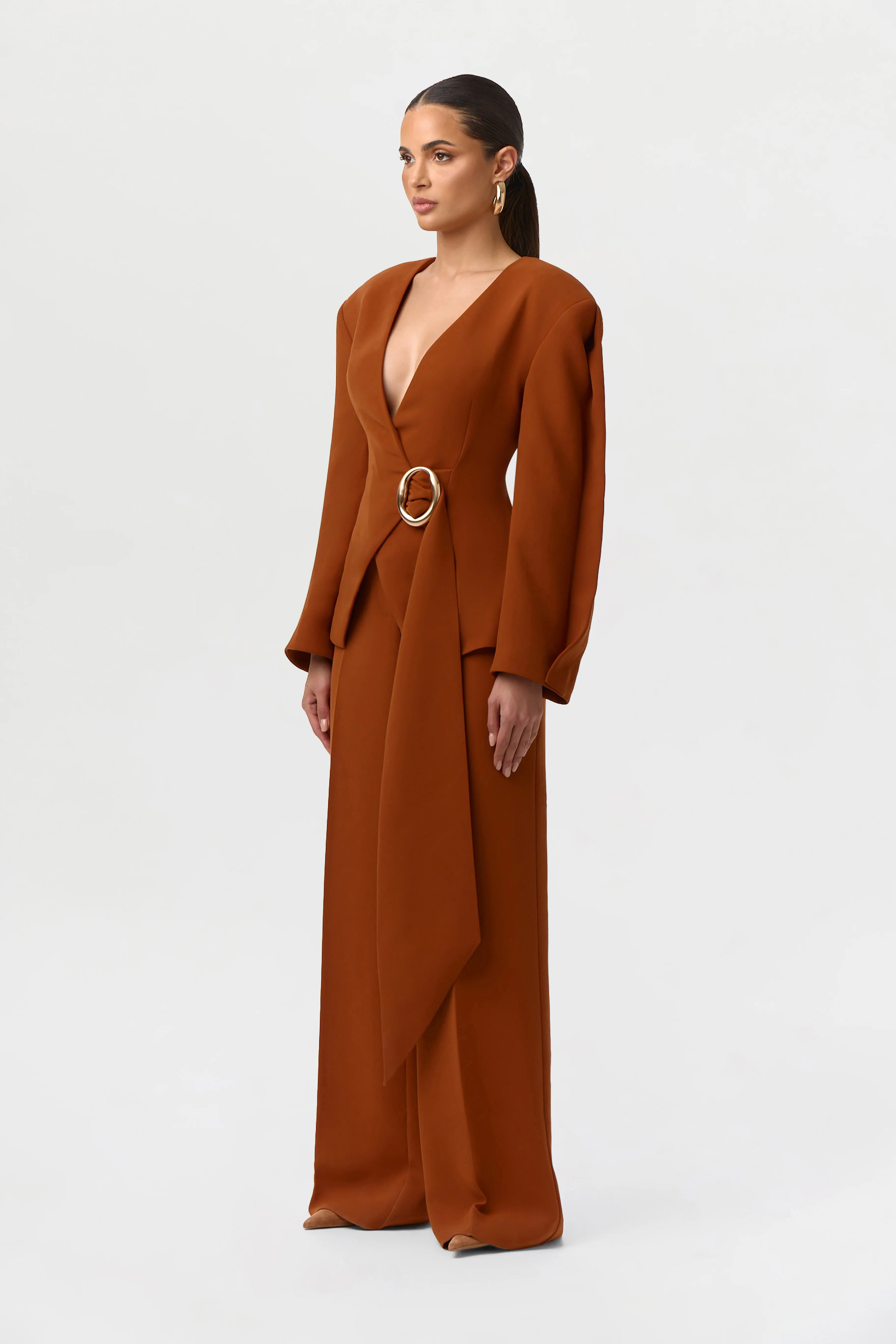 Suited Belted Ring Blazer - Image 4