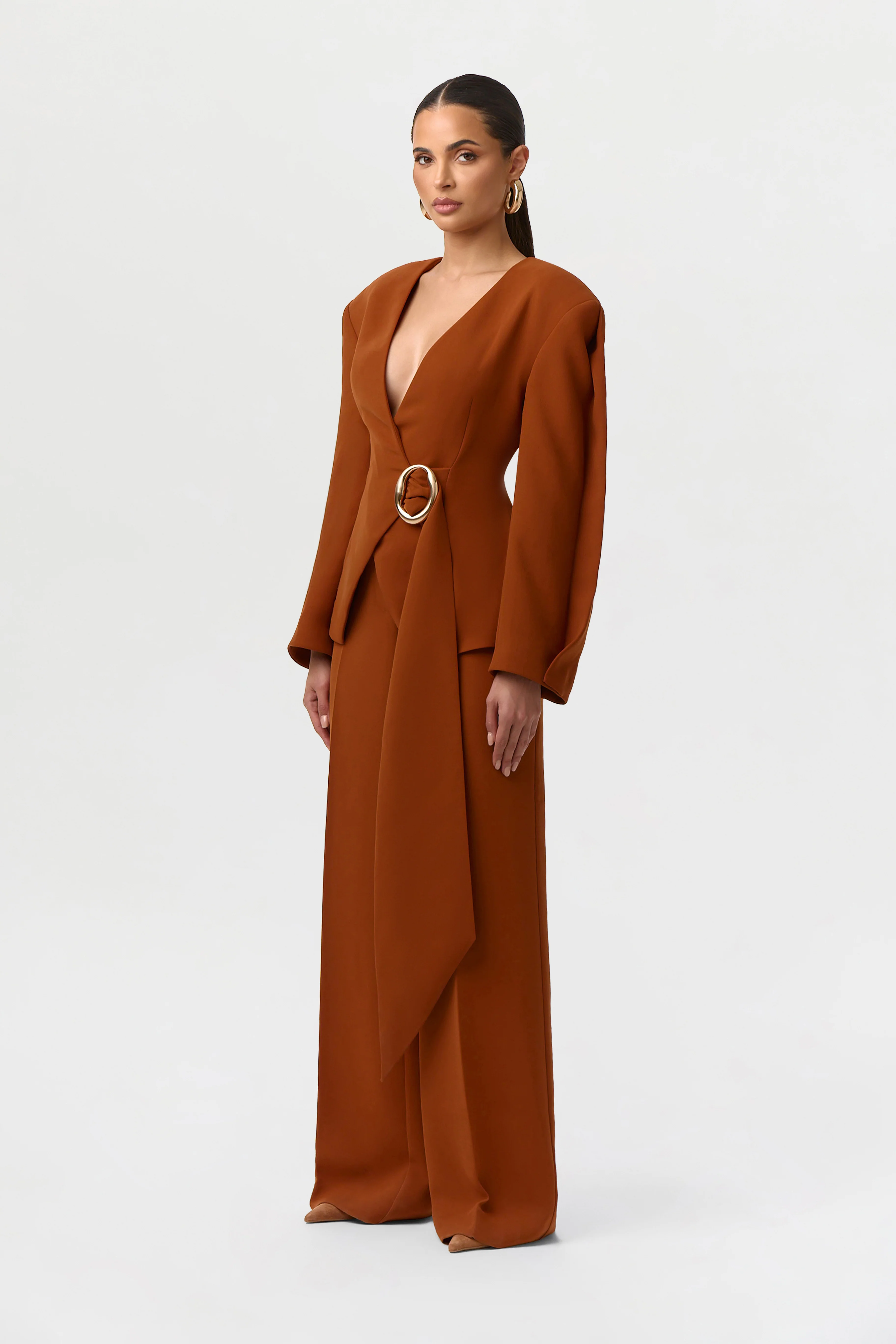 Suited Belted Ring Blazer - Image 5