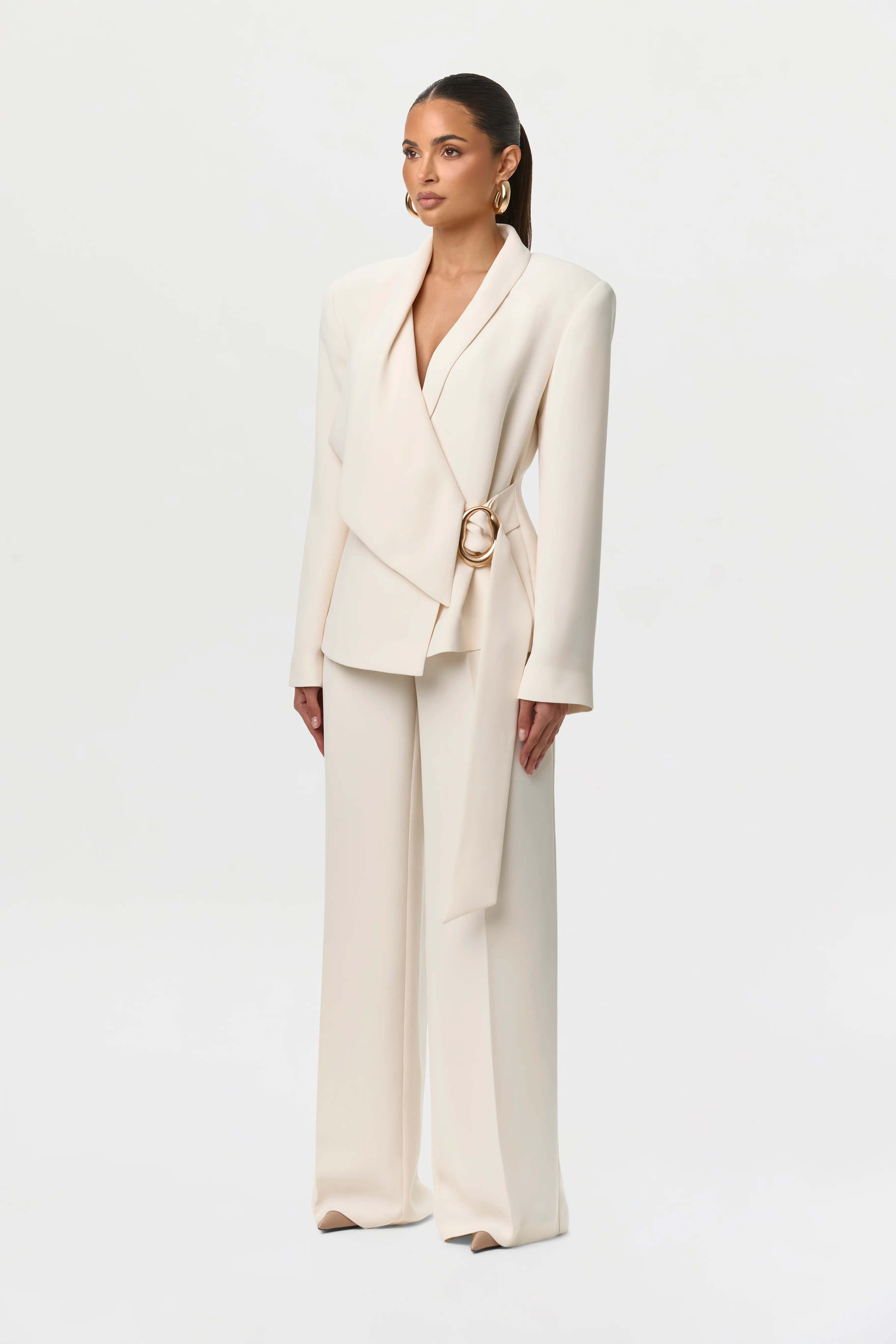 Suiting Pleated Wide-Leg Pants - Image 9