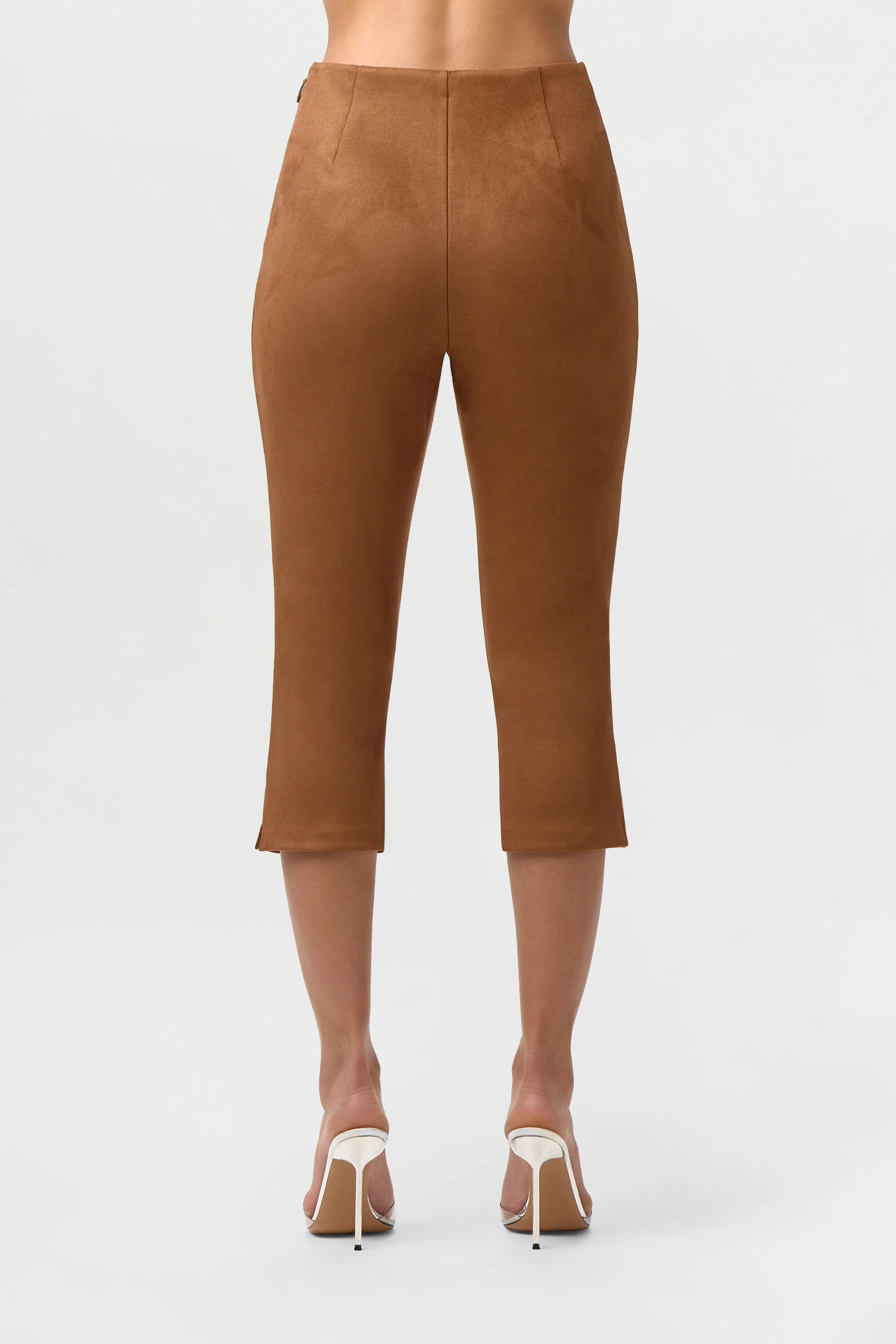 Faux Suede Capri Pants - Image 5