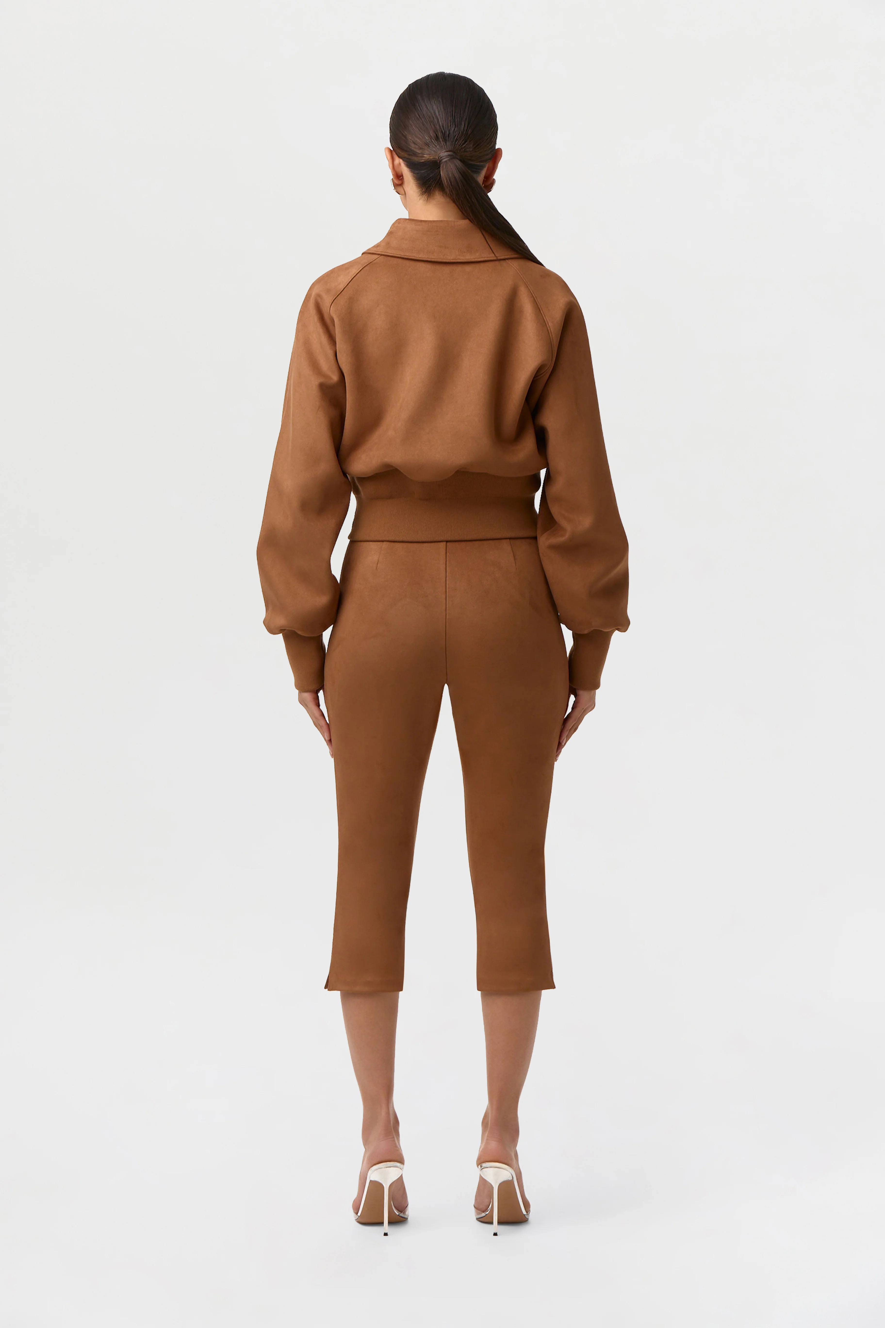 Faux Suede Capri Pants - Image 6
