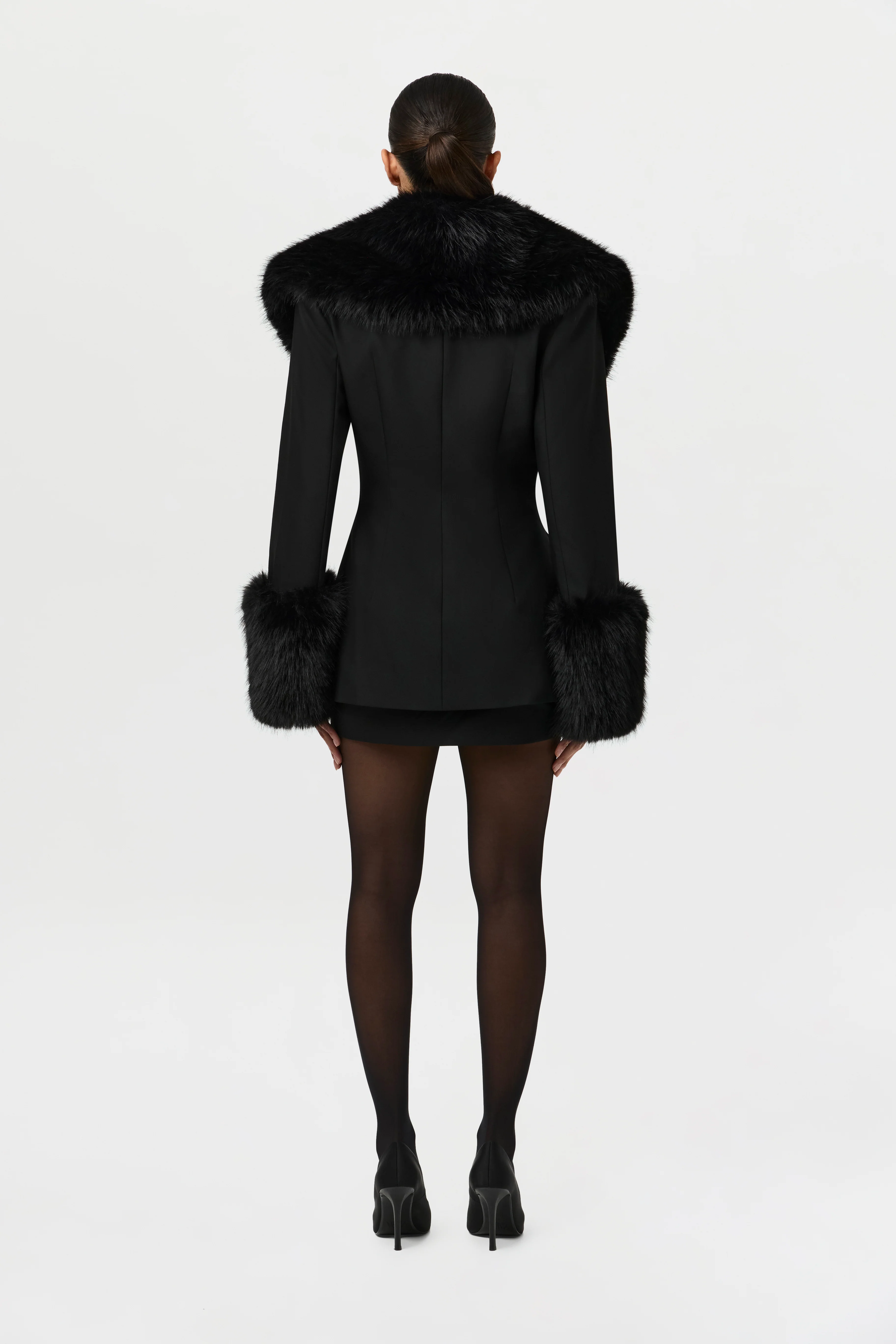Faux Fur Suited Blazer - Image 8