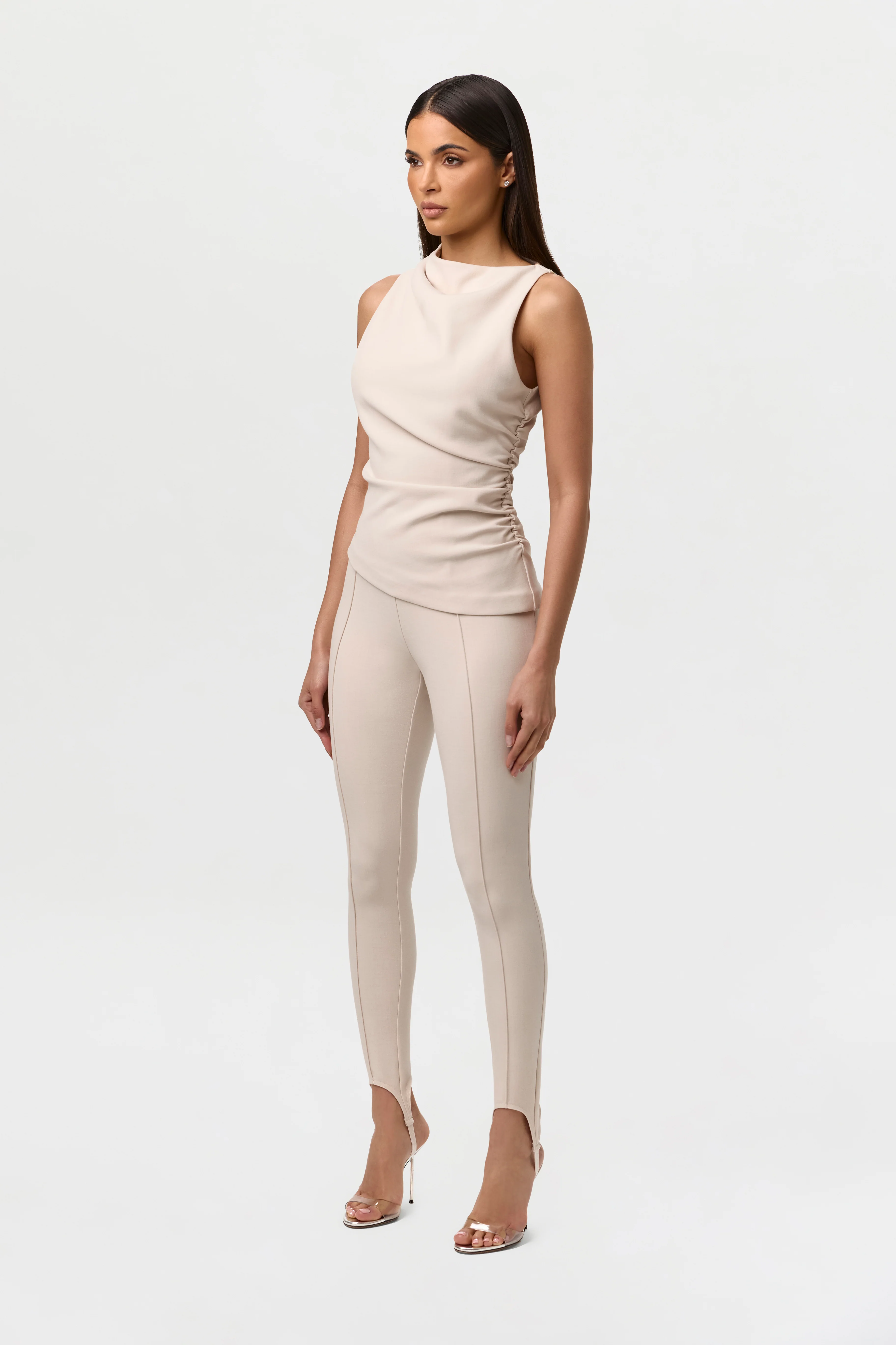 Suiting Ruched Asymmetric Top - Image 3