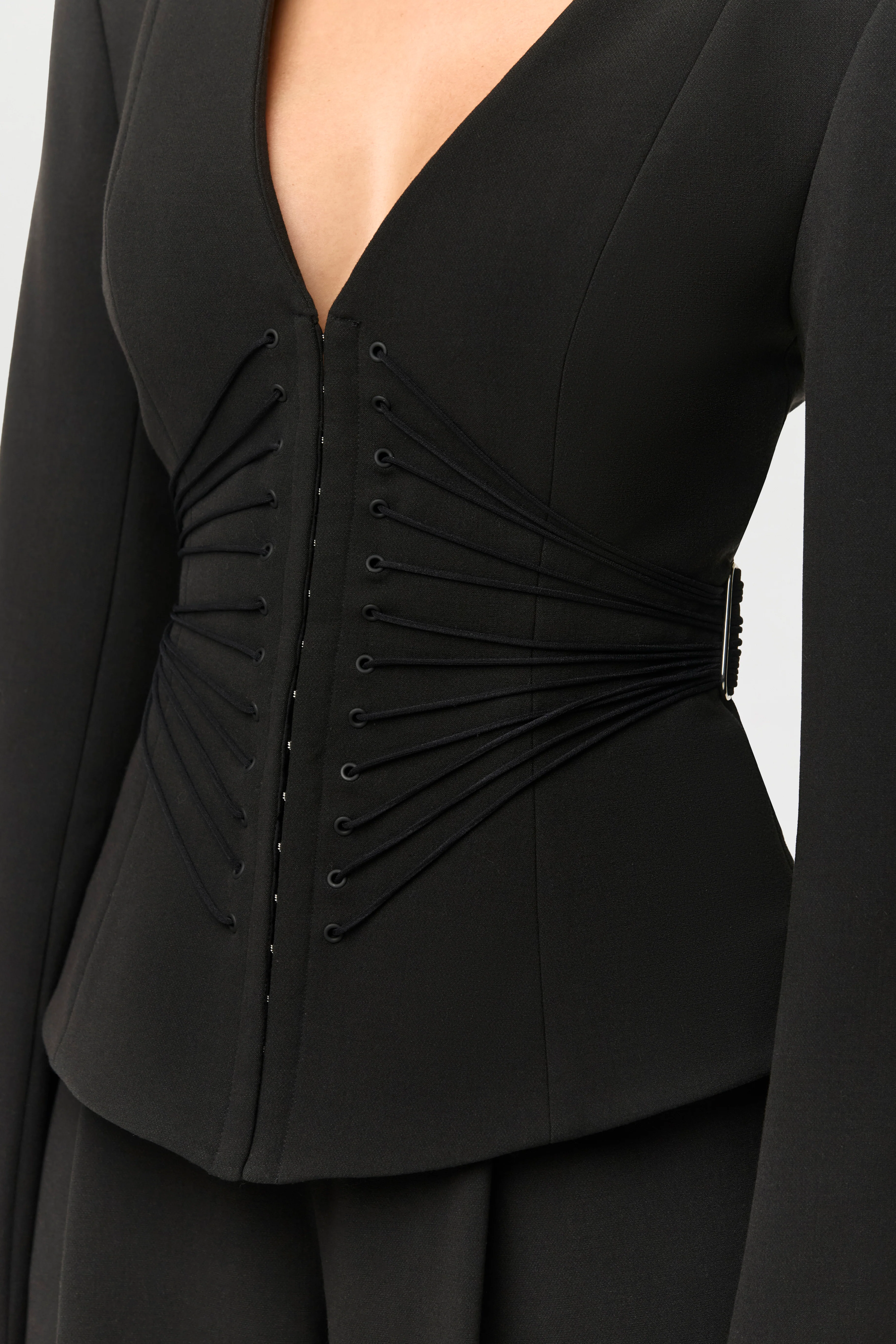 Suiting V-Neck Corset Blazer - Image 3