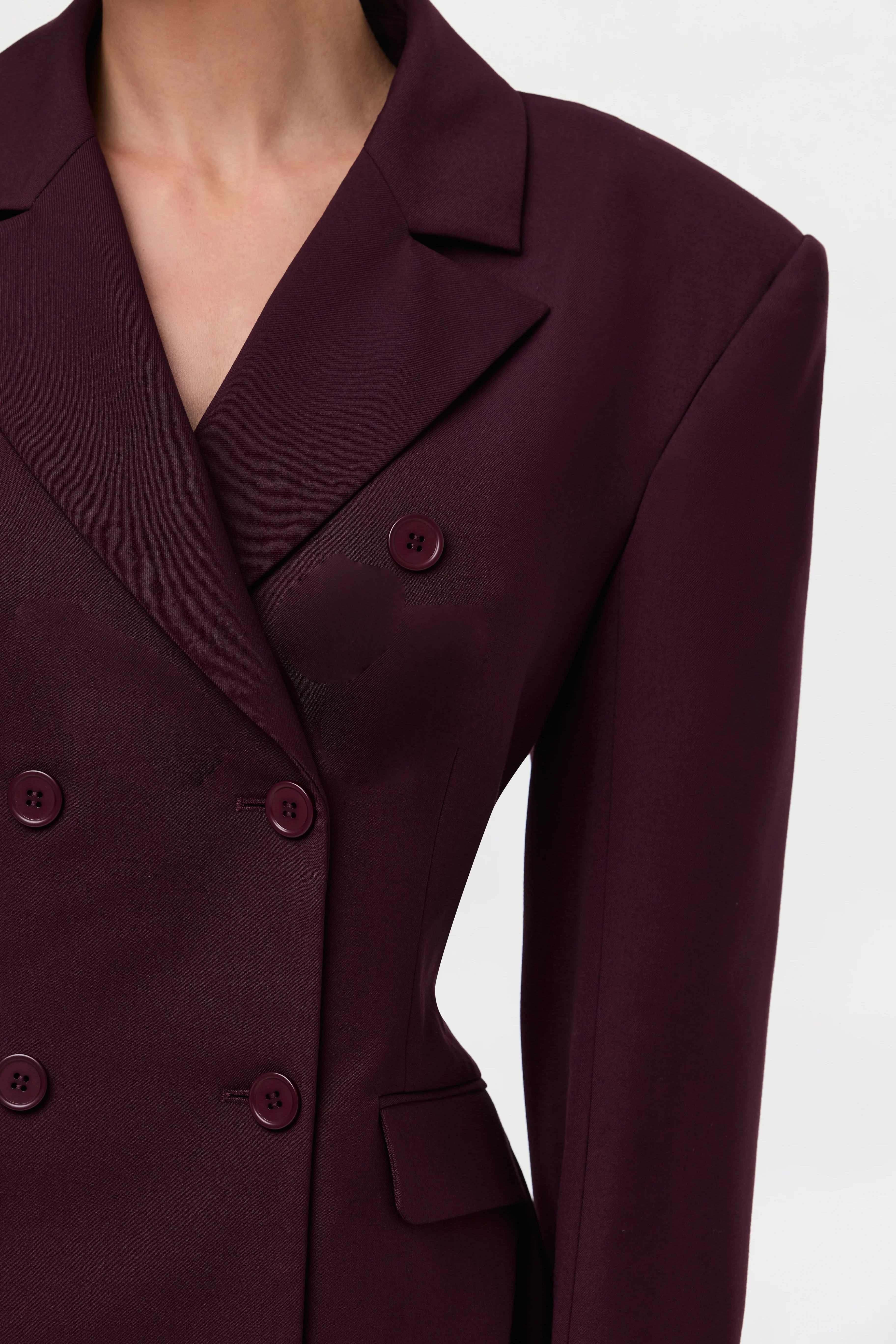 Suiting Double-Breasted Blazer - Image 3