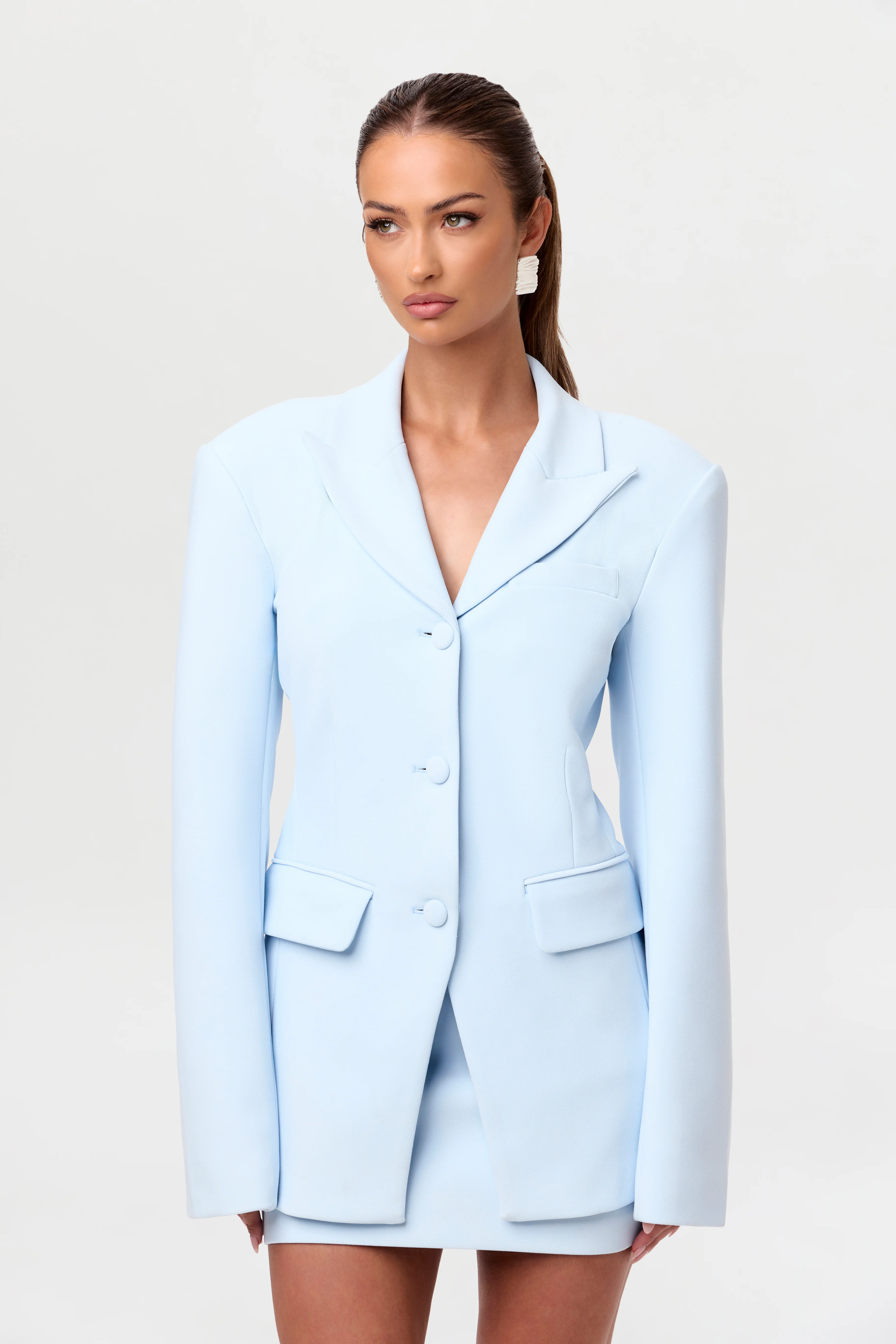 Suiting Power Shoulder Blazer - Image 15